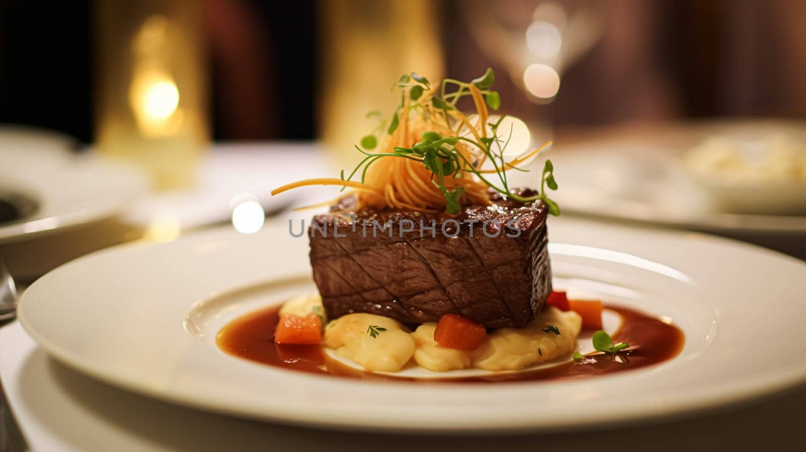 Exquisite main course meal at a luxurious restaurant, wedding food catering and English cuisine