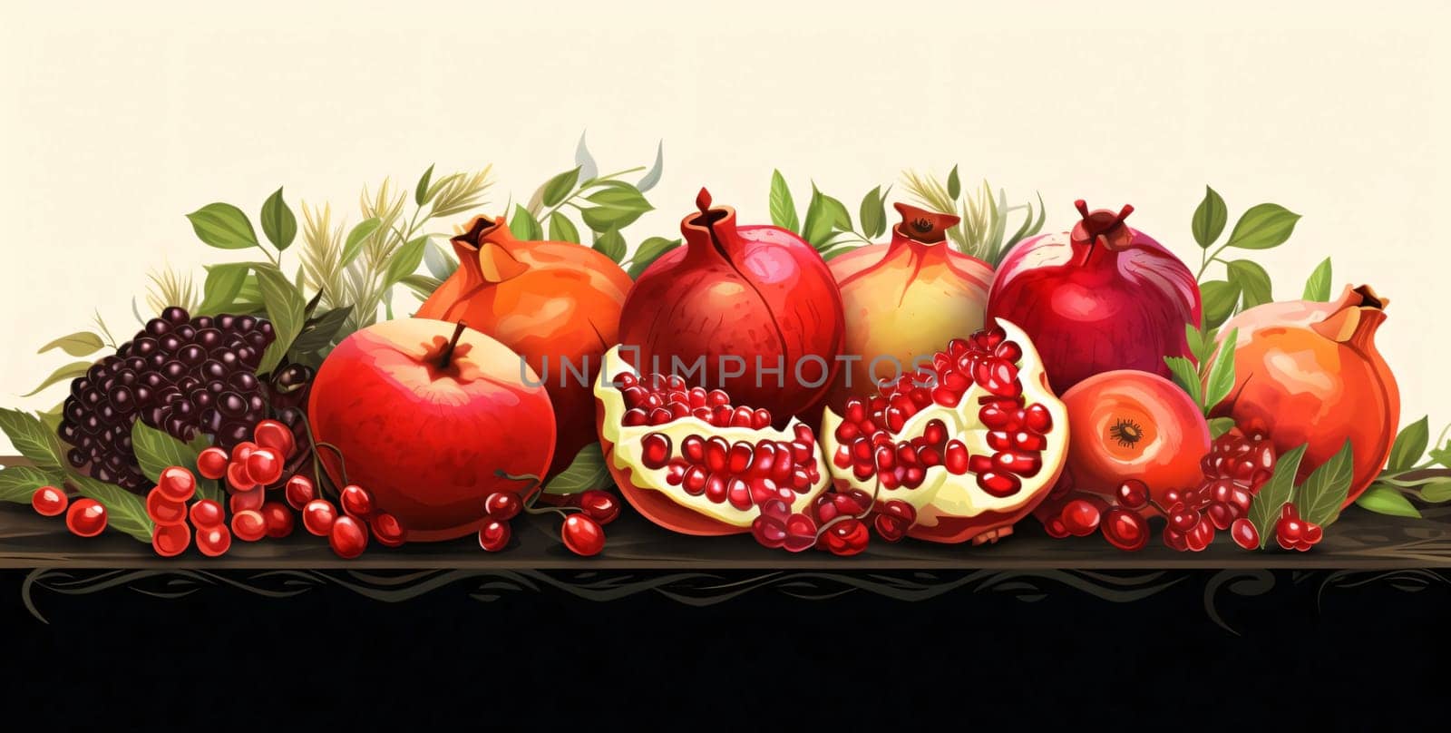 Banner: Rosh hashanah (jewish New Year holiday) background.