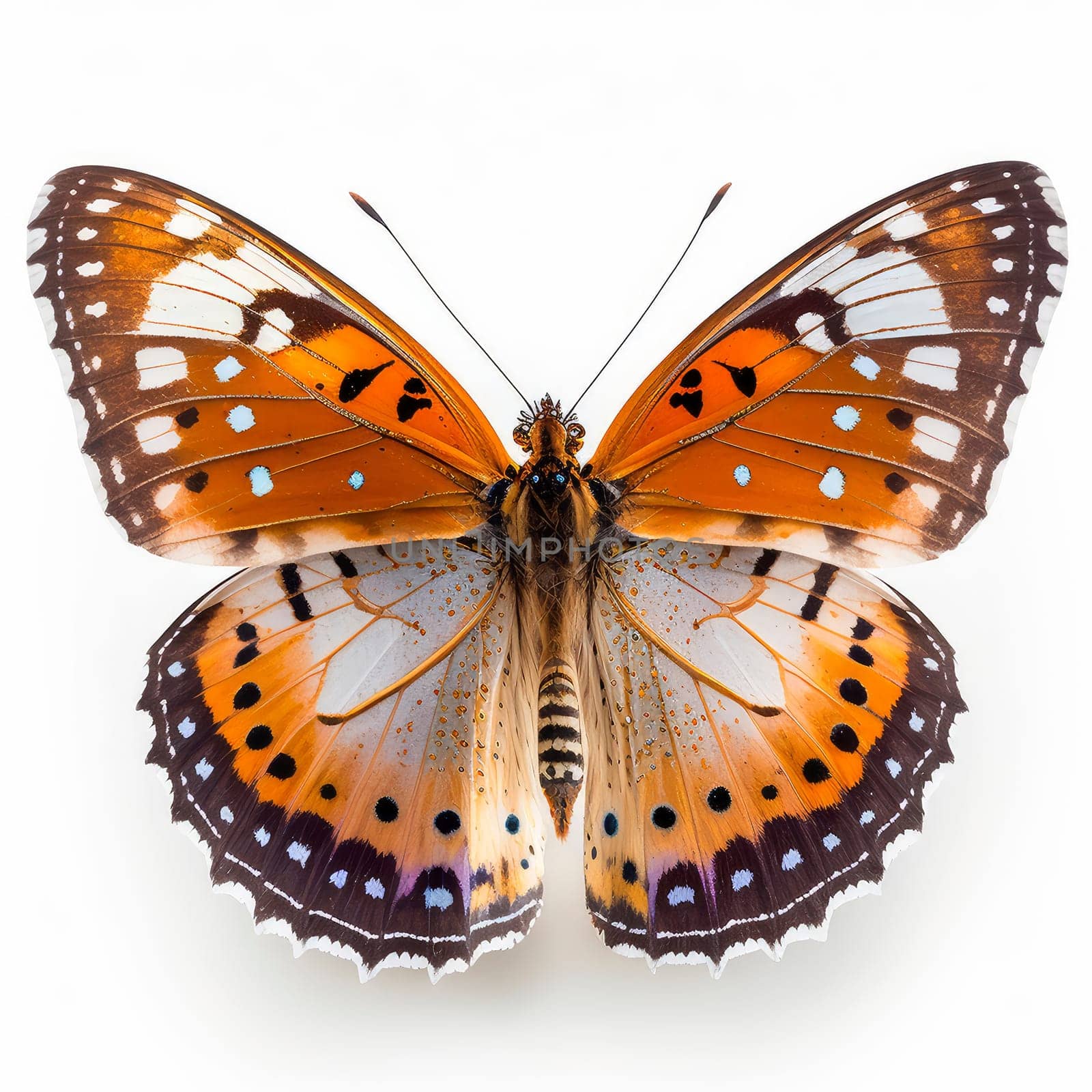 butterfly on a white background. Generative AI,