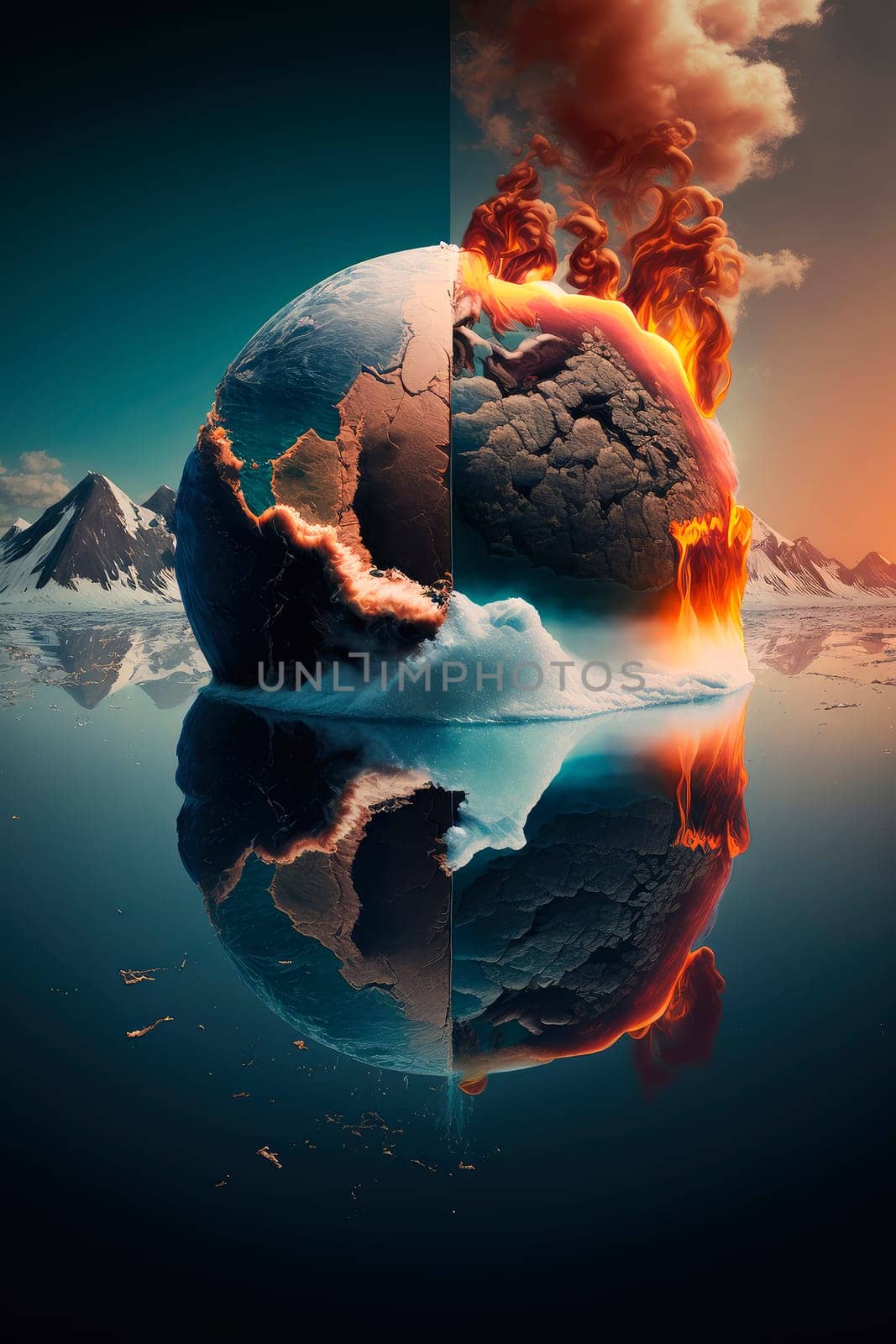 global warming planet. by yanadjana