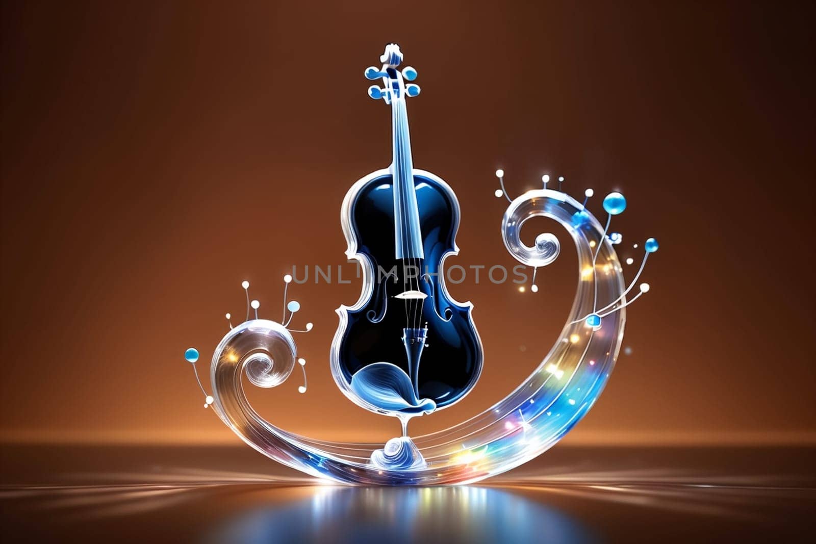 colorful background with musical notes, abstract music background by Rawlik