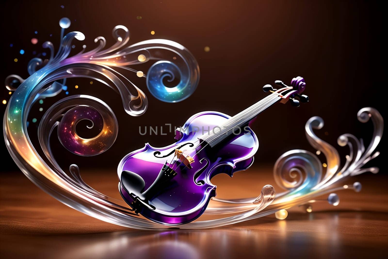 colorful background with musical notes, abstract music background by Rawlik