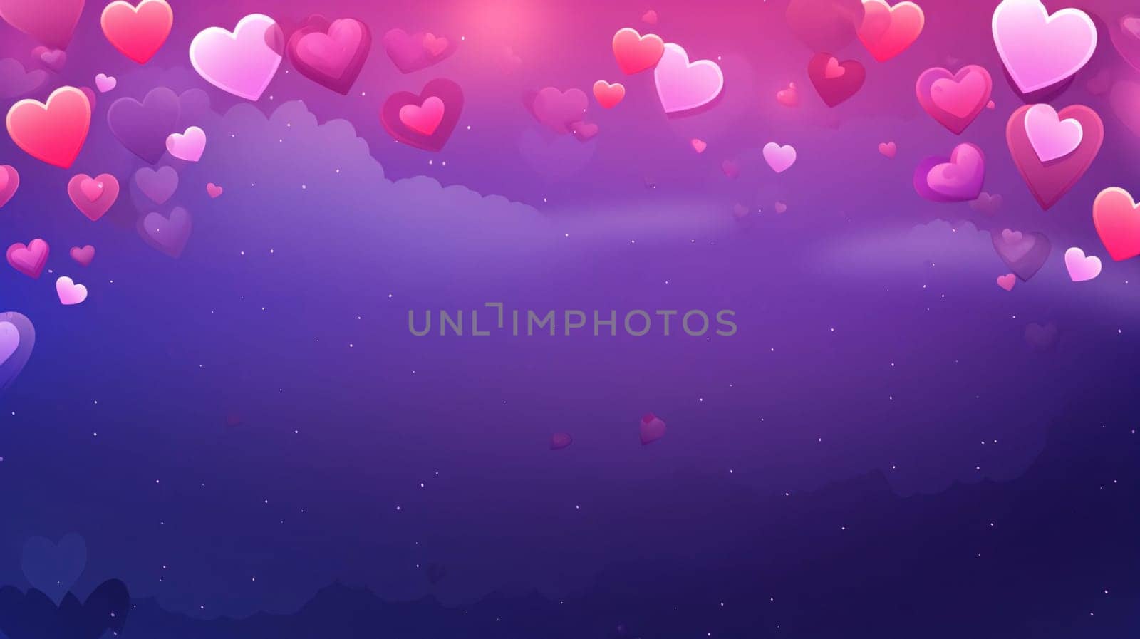 Banner: Valentines day background with hearts. Vector Illustration EPS10