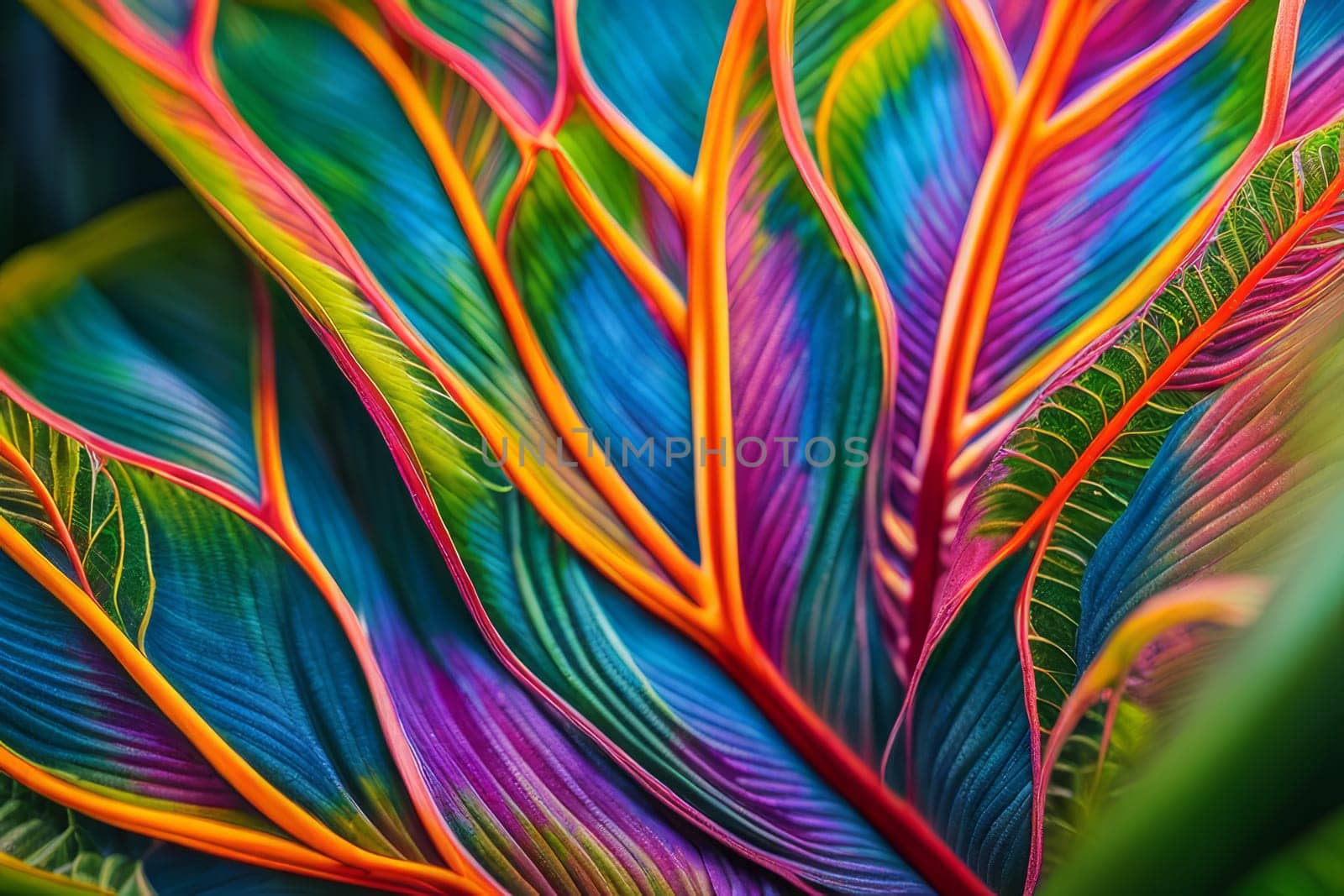 Tropical harmony captured in the vibrant hues of lush jungle leaves. by Annu1tochka