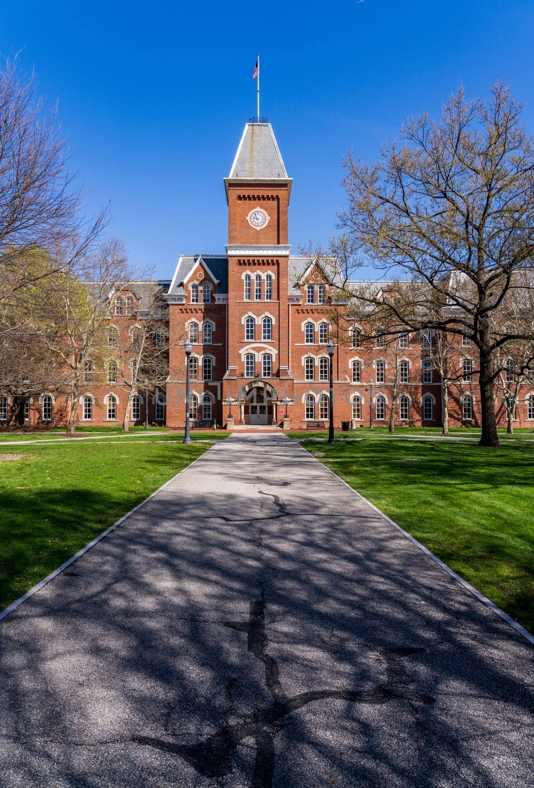 Facade of iconic University Hall on the Oval at OSU in Columbus Ohio by steheap