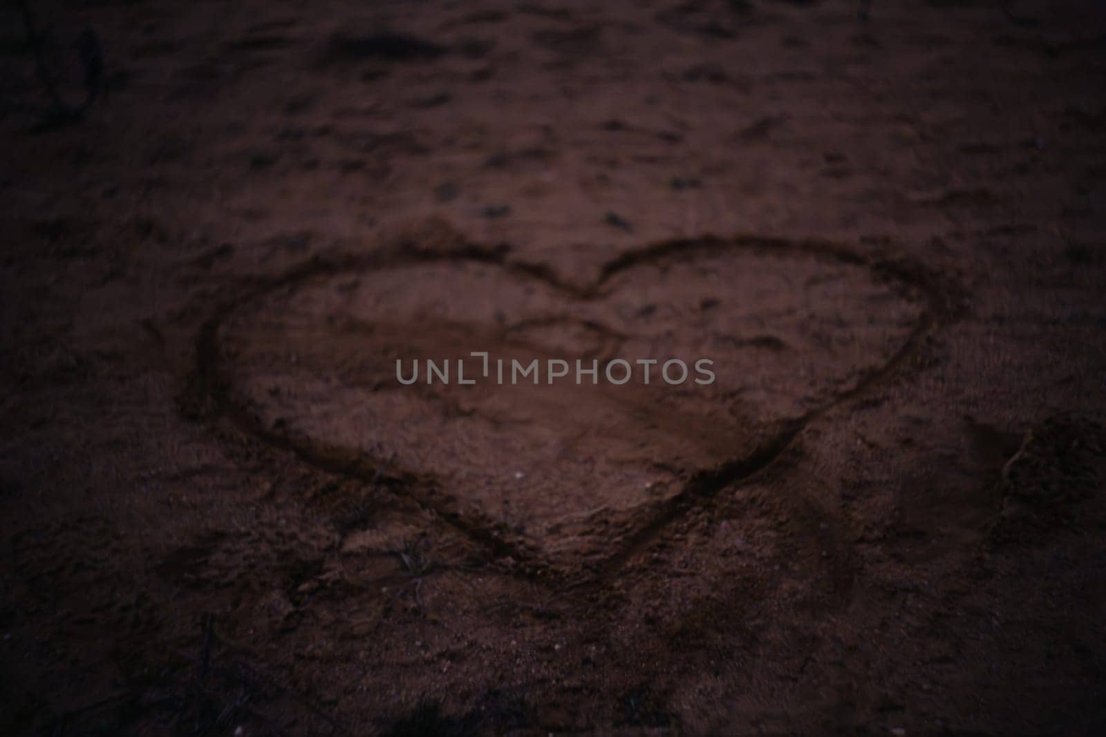 A heart in the sand. High quality photo