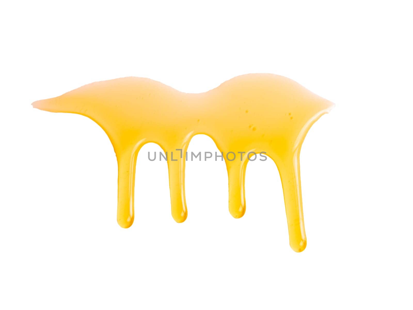 Honey isolated. Flow down honey isolated on white background with clipping path.