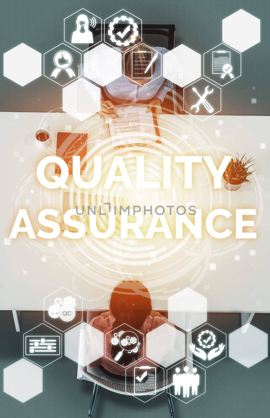QA Quality Assurance and Quality Control Concept uds by biancoblue