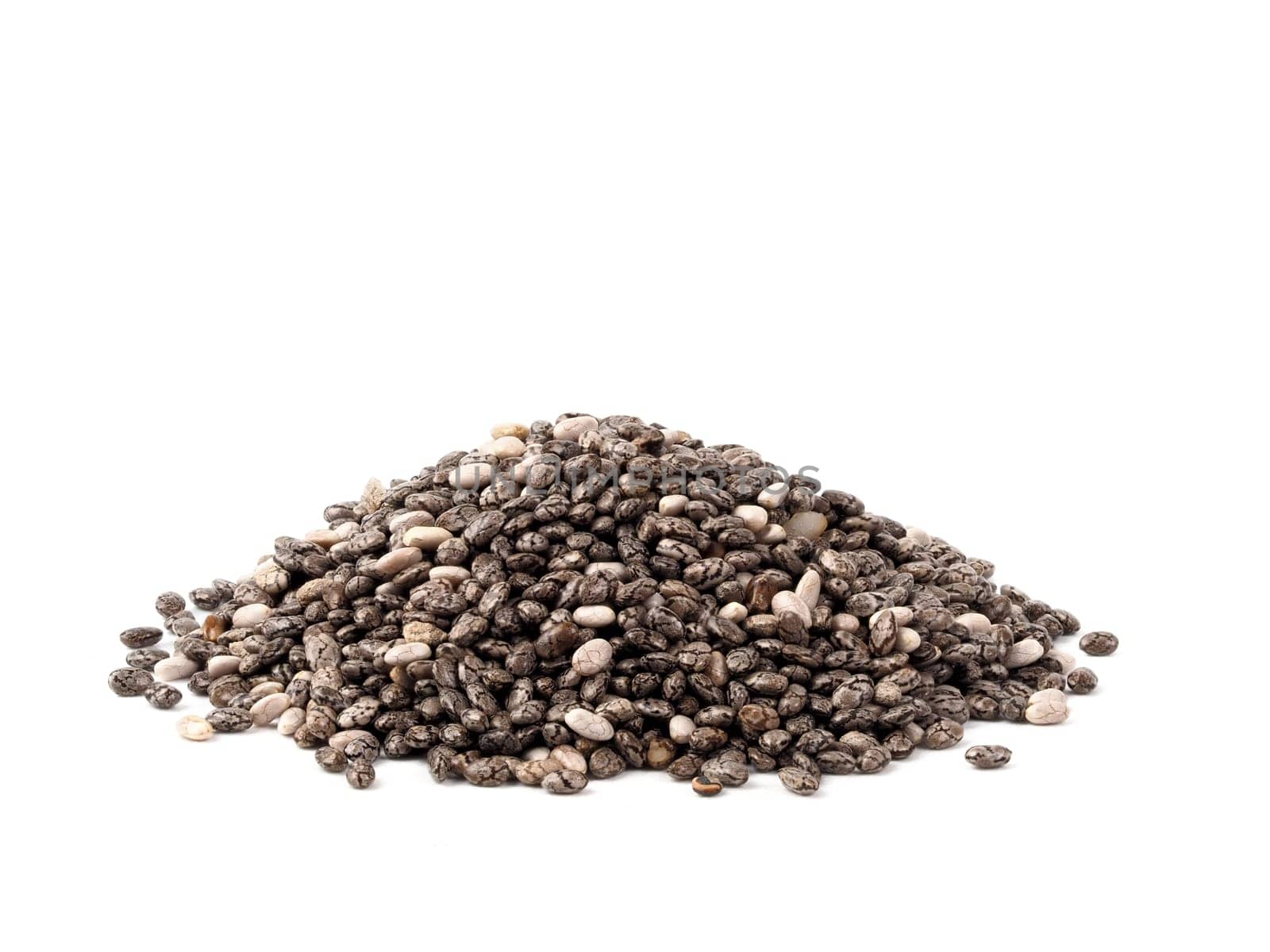 chia seeds on white background by fascinadora