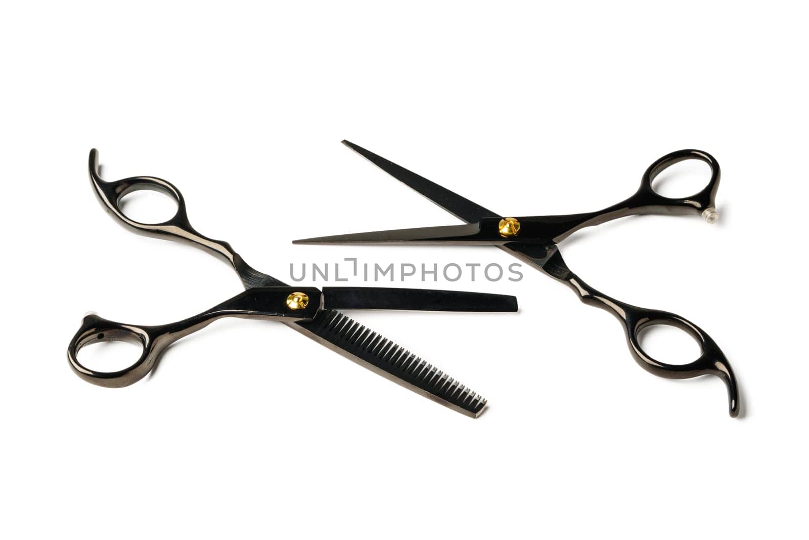 Scissors for haircuts isolated on white background close up