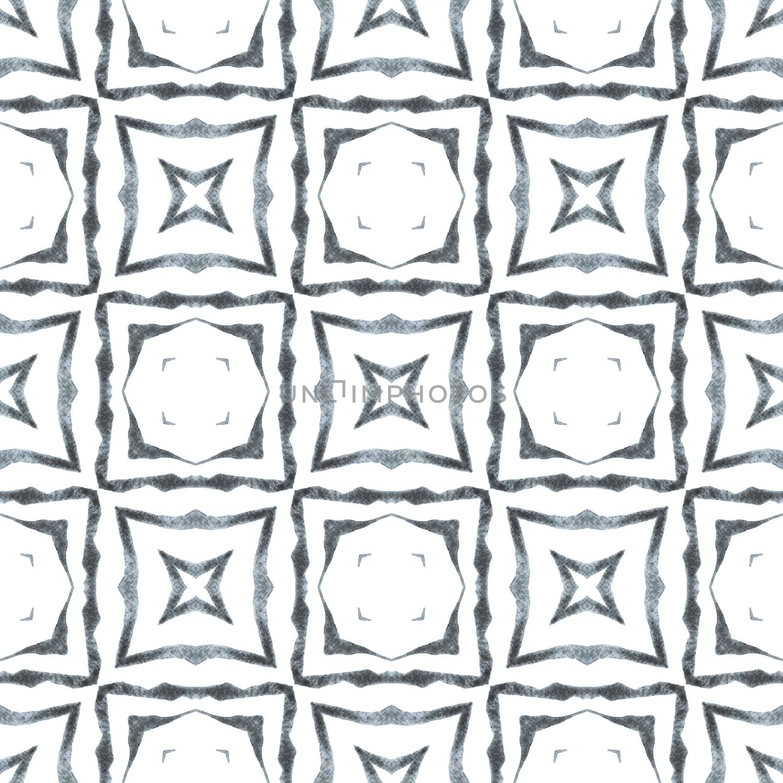 Hand drawn tropical seamless border. Black and white worthy boho chic summer design. Tropical seamless pattern. Textile ready exceptional print, swimwear fabric, wallpaper, wrapping.