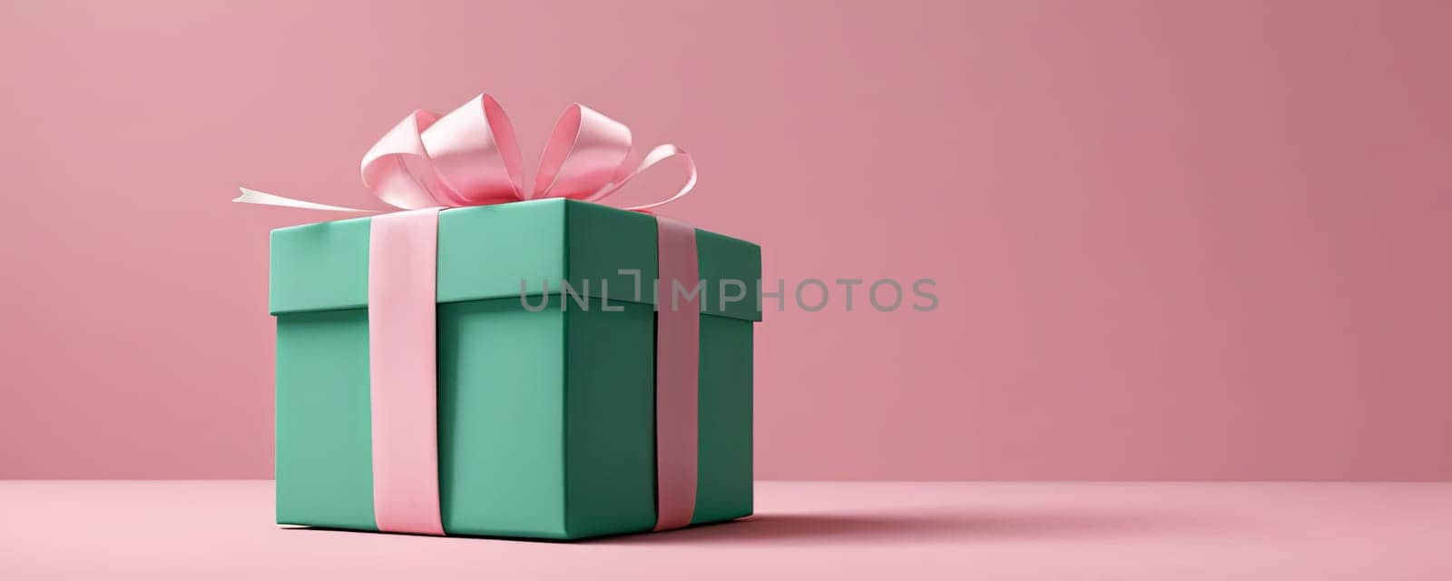 Gift boxes with red ribbons, white surface, teal background, celebration, gifting opportunity.