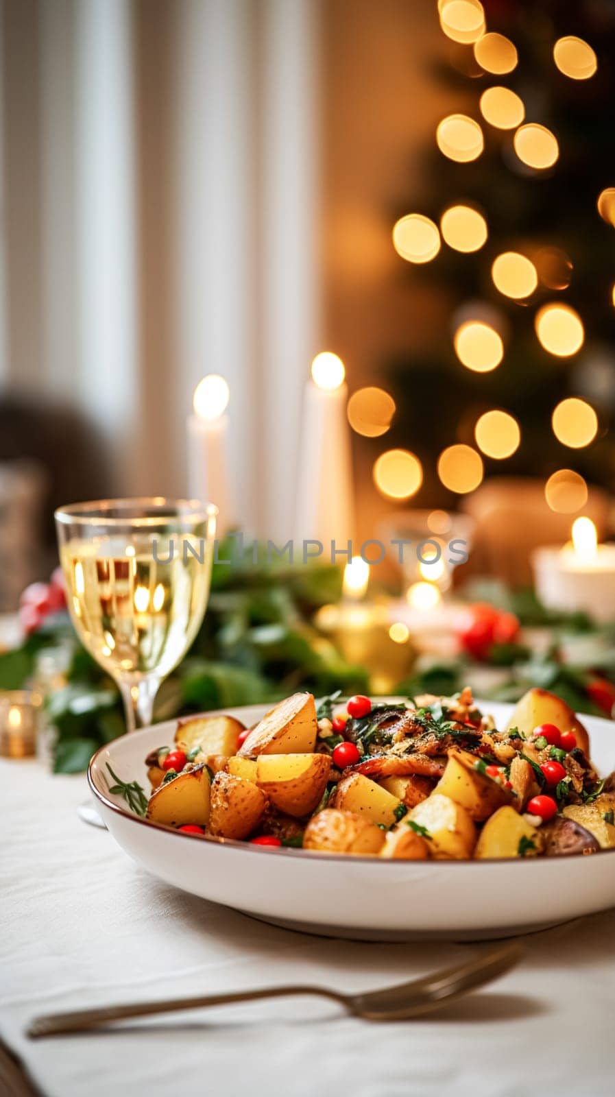 Winter holiday meal for dinner celebration menu, main course festive dish for Christmas, family event, New Year and holidays, English country food recipe idea