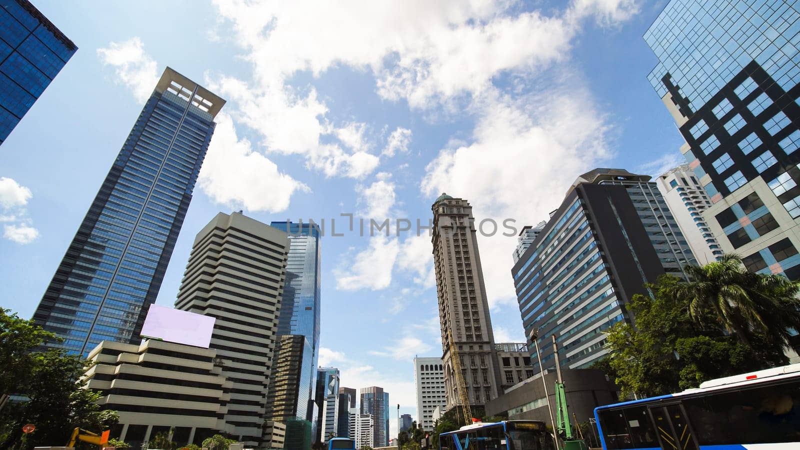 Skyscrapers of Jakarta, the capital of Indonesia, on a sunny day