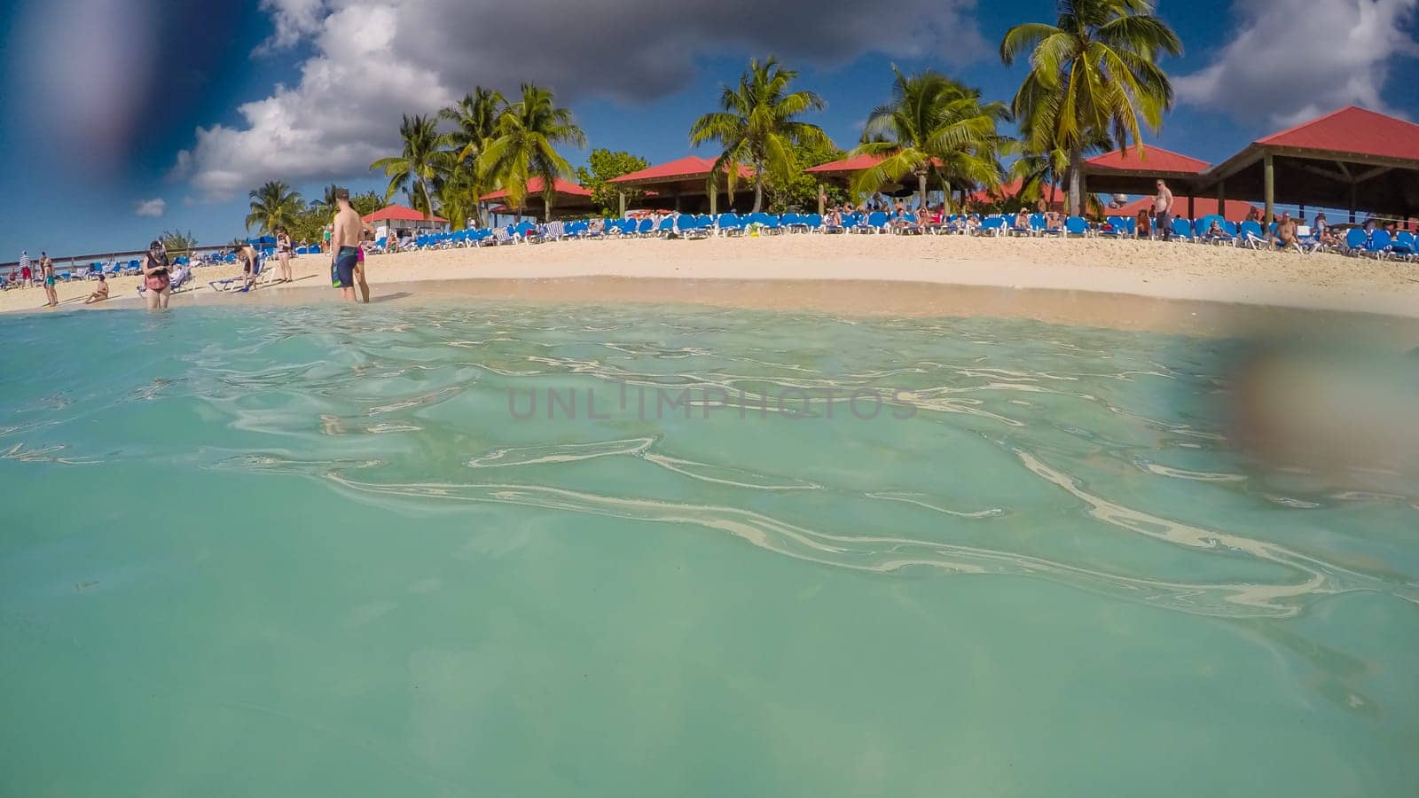 Tropical beach of Princess Cays Island by vladispas