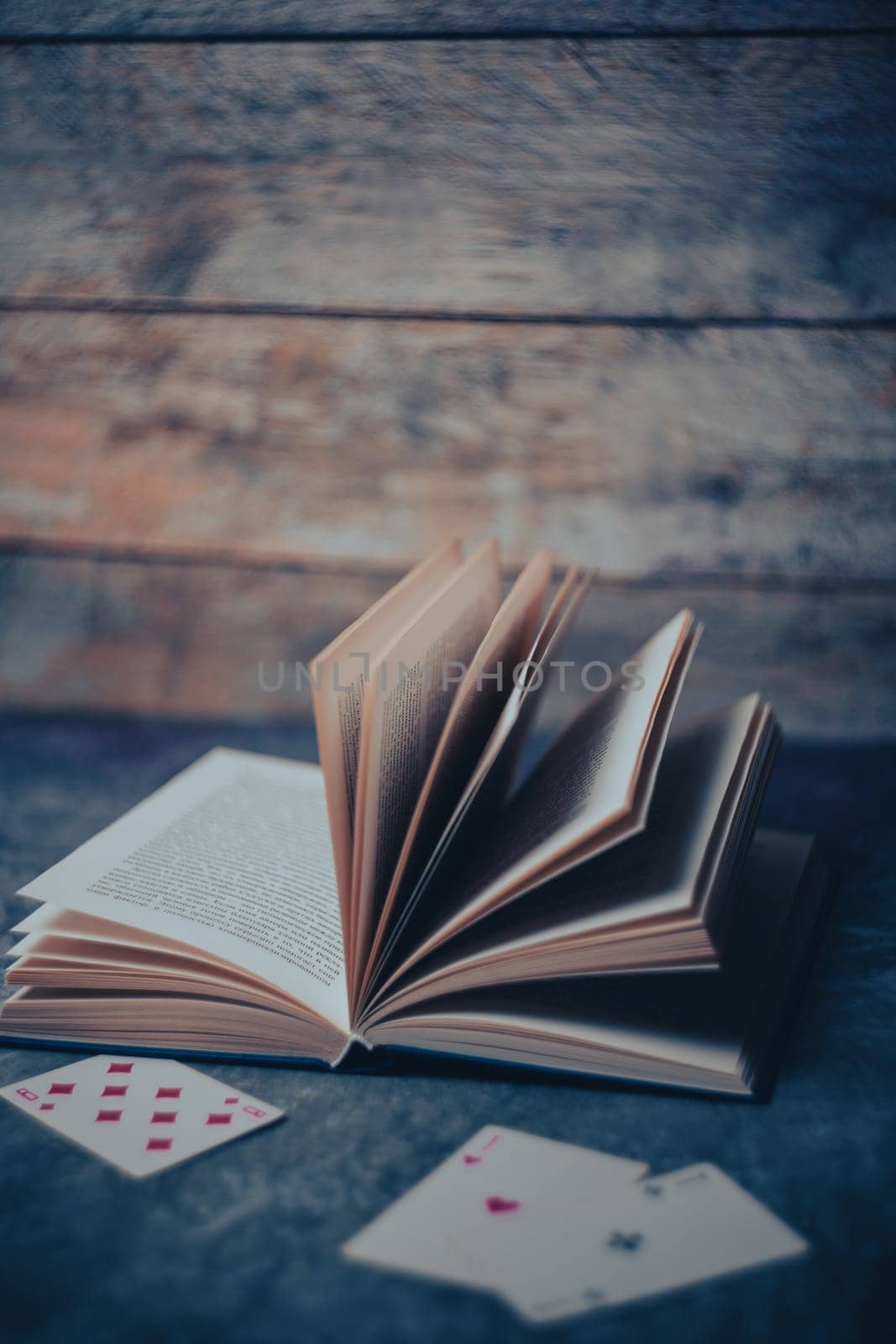 Open book on a marble background. High quality photo