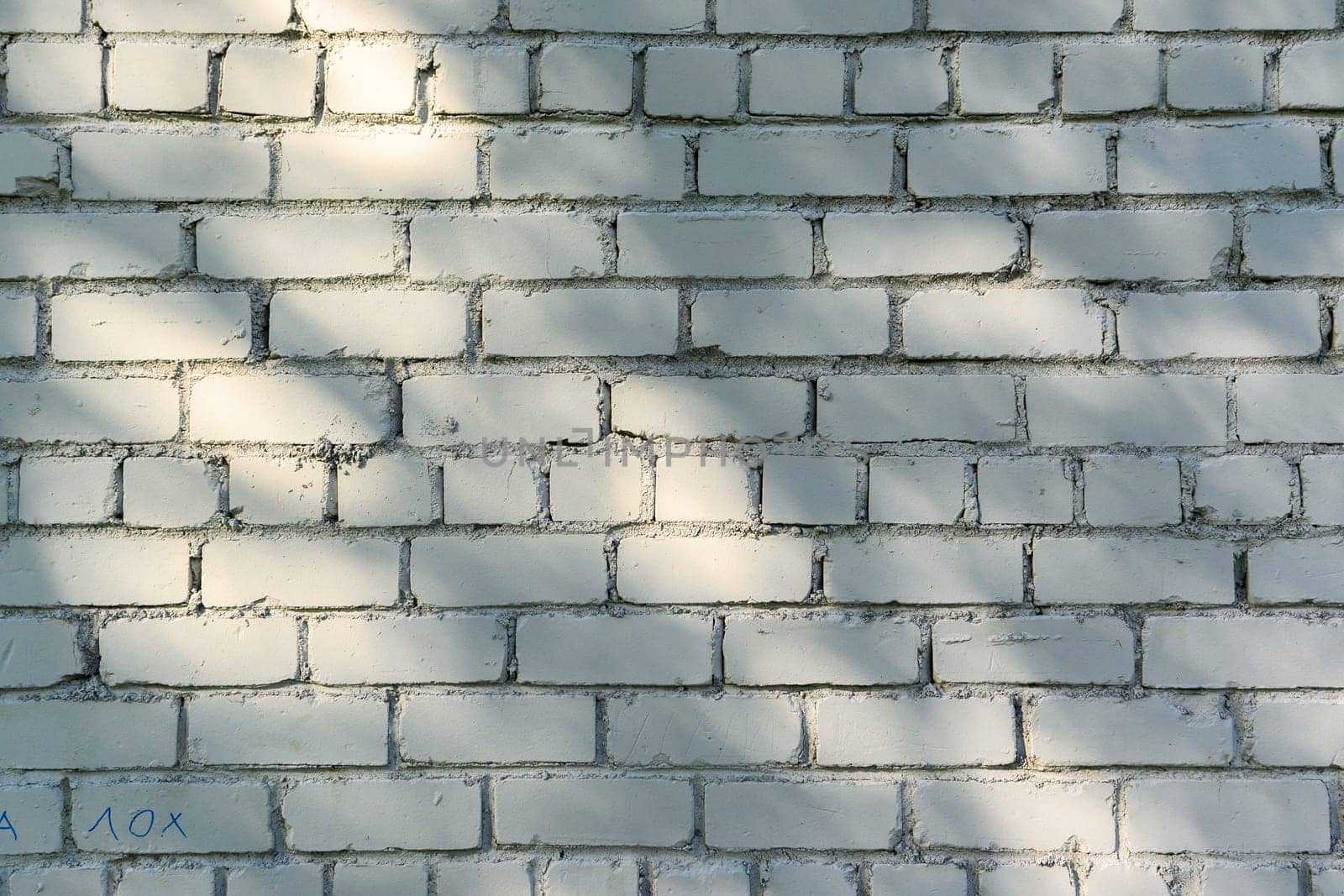 Shadows from foliage on a brick wall 1