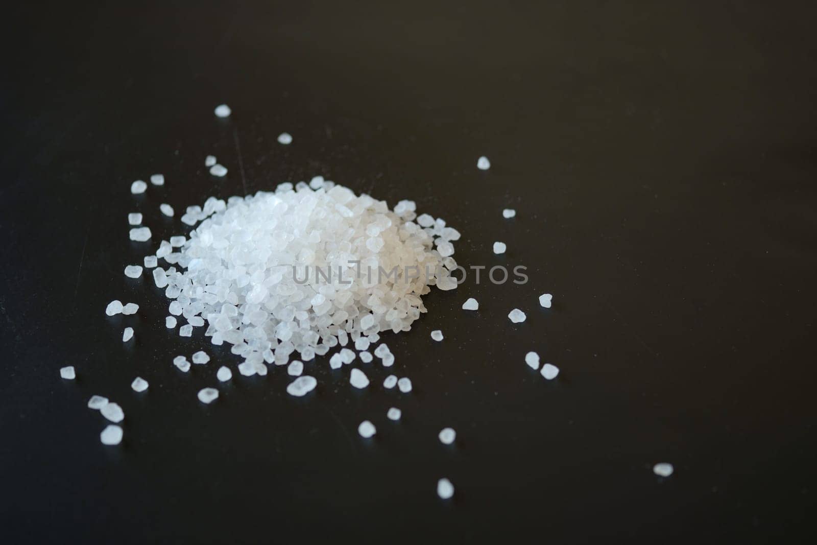 stack of Salt crystals on table ,