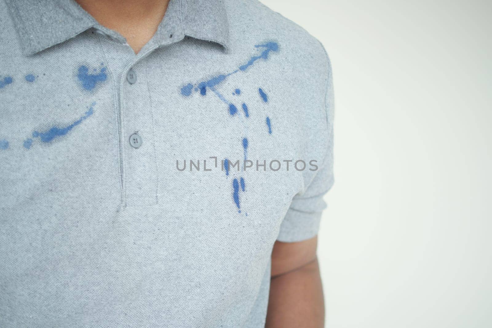 shirt with blue ink stain . by towfiq007