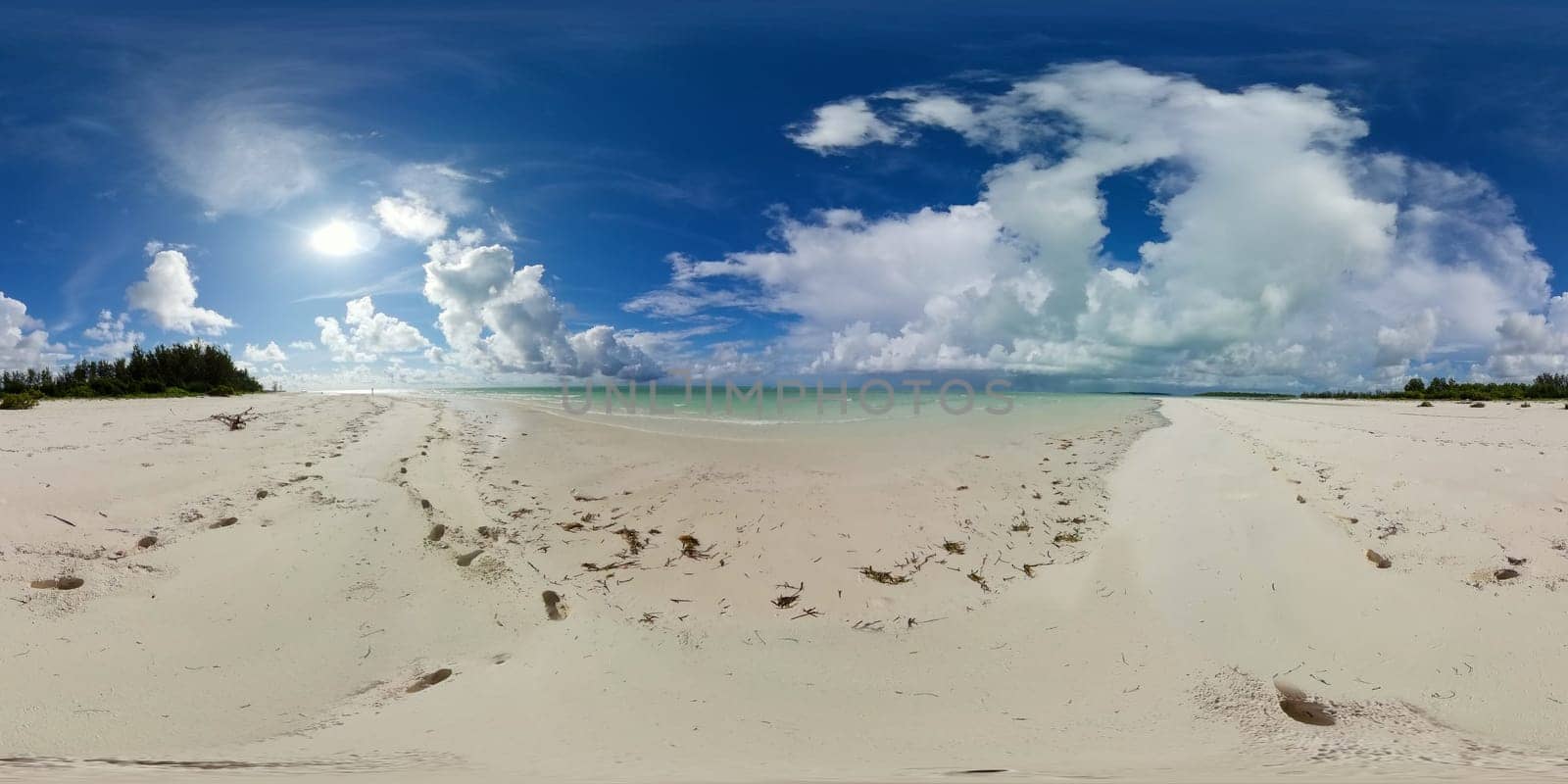 Seascape with tropical sandy beach. Philippines. VR 360. by Alexpunker
