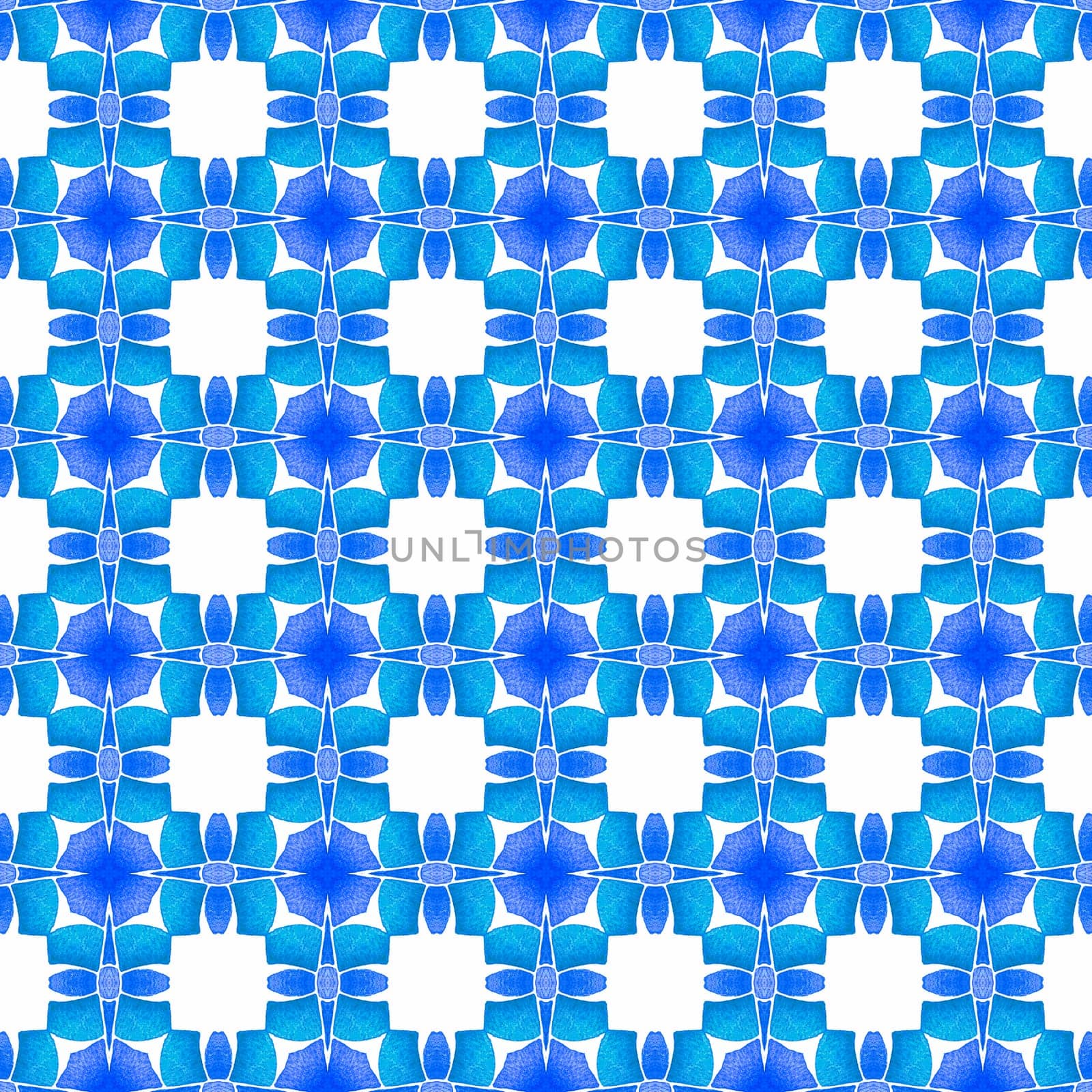 Textile ready attractive print, swimwear fabric, wallpaper, wrapping. Blue neat boho chic summer design. Tropical seamless pattern. Hand drawn tropical seamless border.