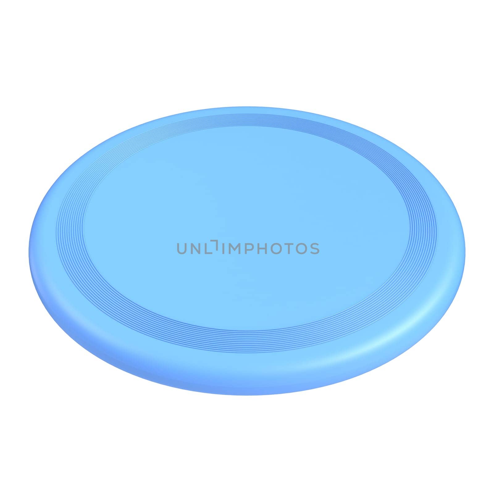 Blue frisbee 3D rendering illustration isolated on white background