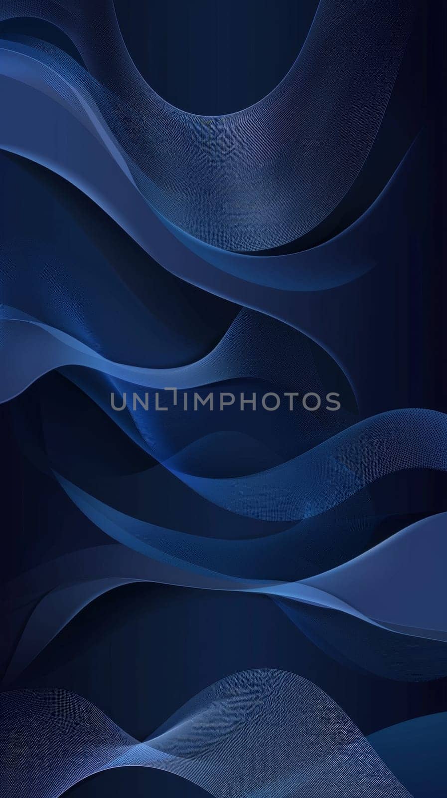 Layers of navy blue undulate in a seamless pattern, creating a tranquil and smooth abstract design. by sfinks