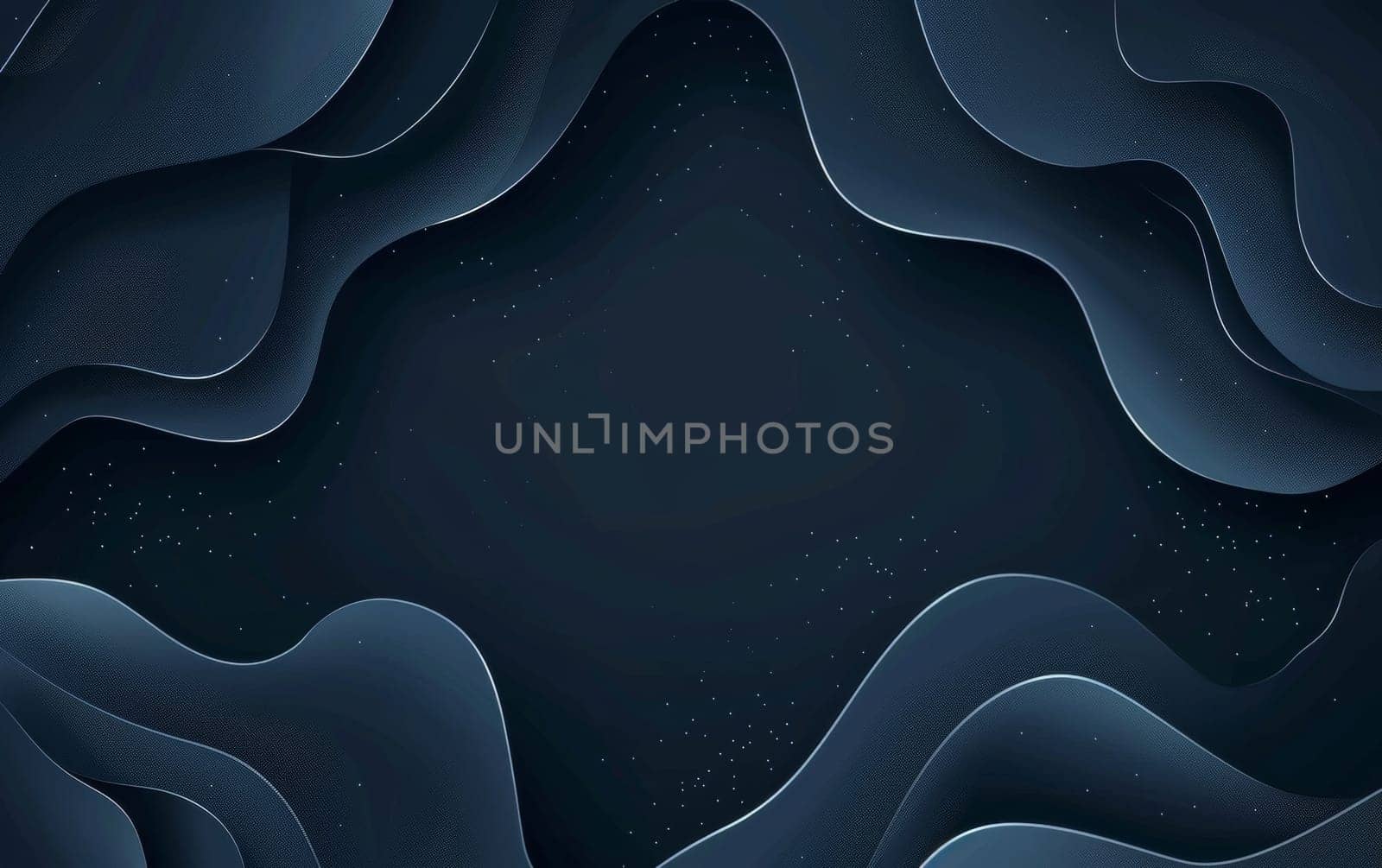 An abstract design featuring smooth navy waves on a dark canvas, sprinkled with delicate stars for a refined background. by sfinks