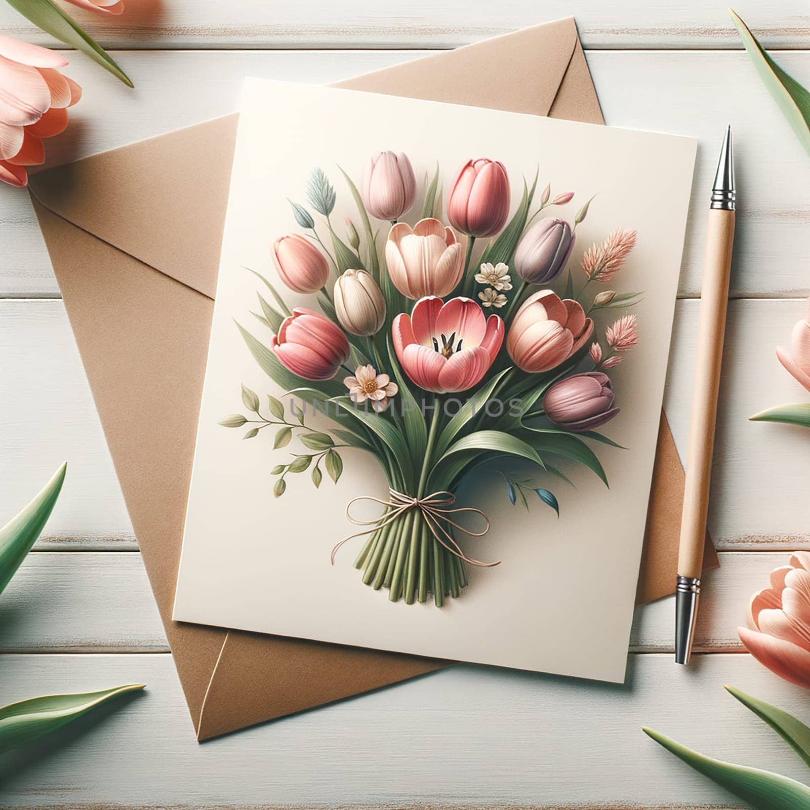 Forever Together: Anniversary Greeting Card Mockup by Petrichor