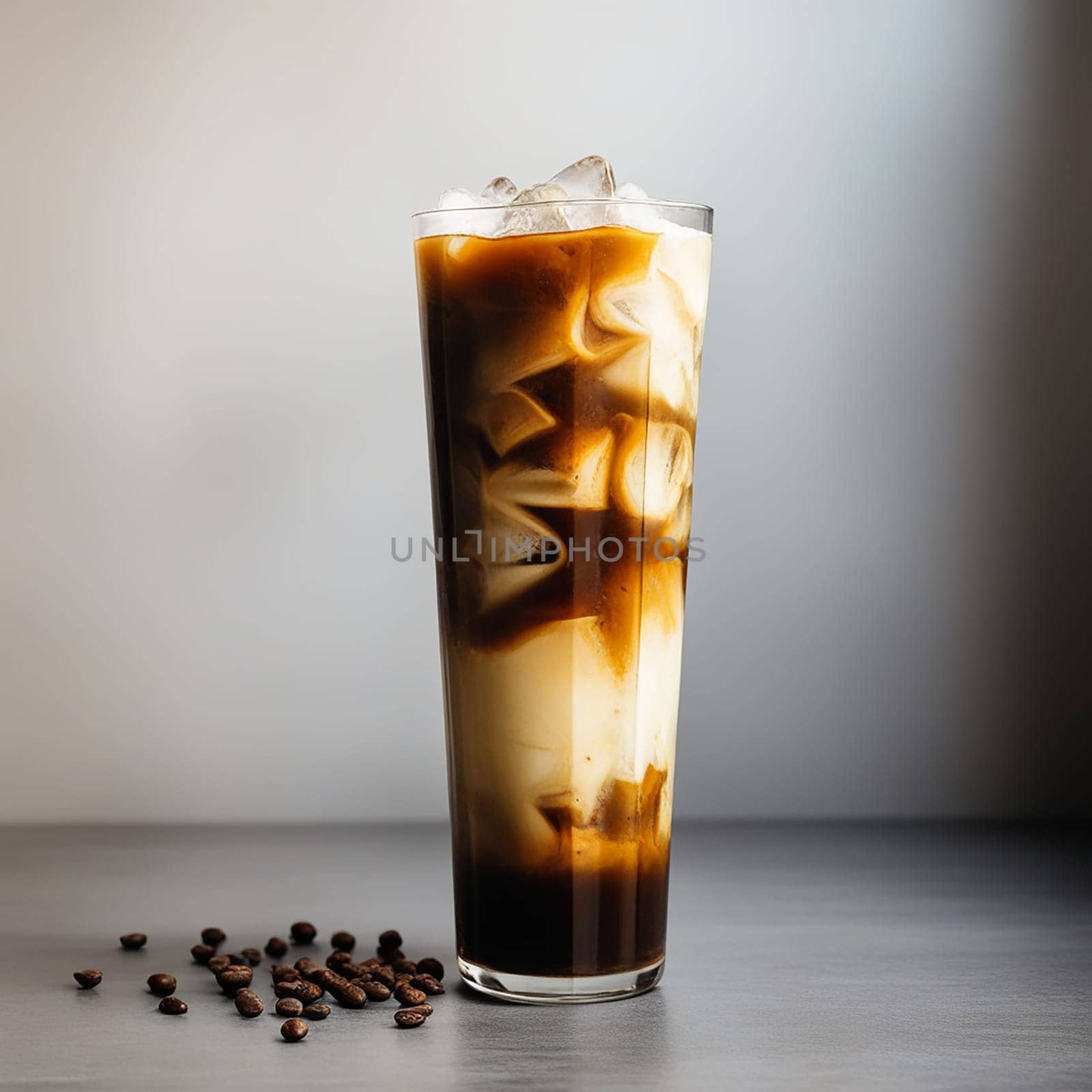 Iced Coffee in a Tall Glass by Petrichor