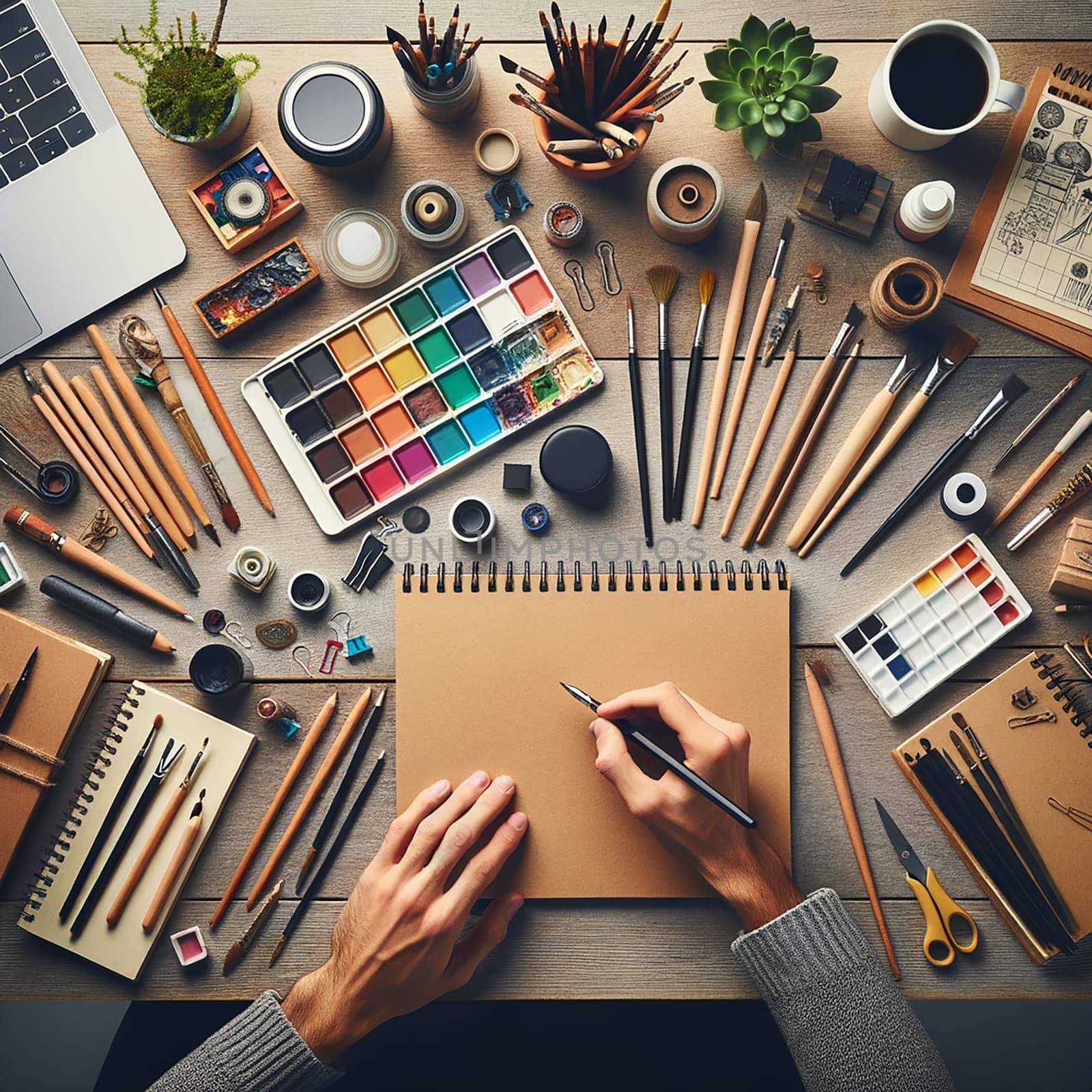 Artistic Haven: Crafting Creativity in a Desktop Workspace by Petrichor