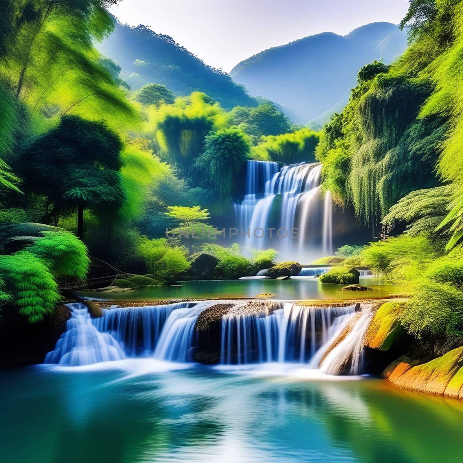 Flowing Serenity: Embracing the Tranquil Streams and Lush Forests by Petrichor