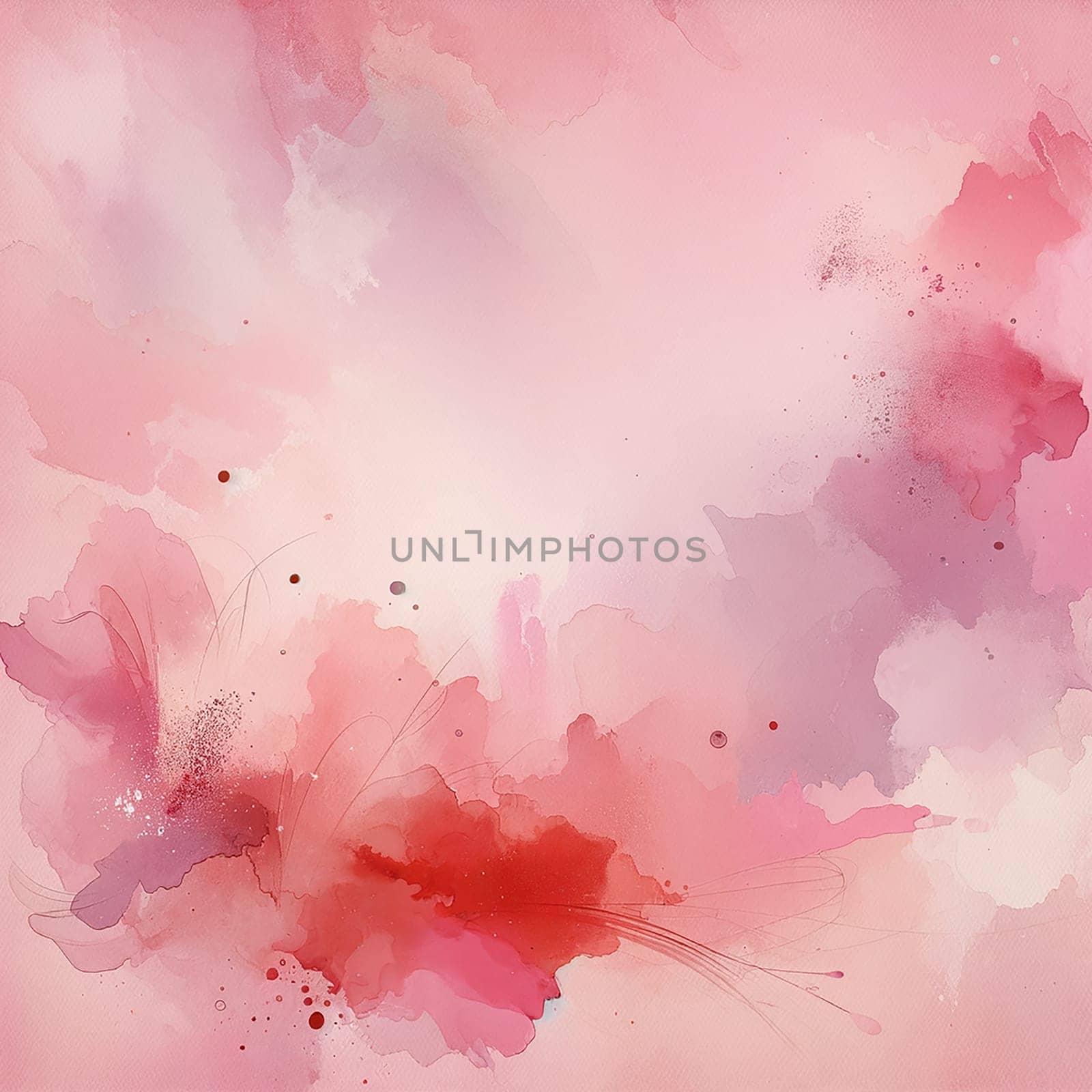 Rosy Splendor: Abstract Watercolor Illustration by Petrichor