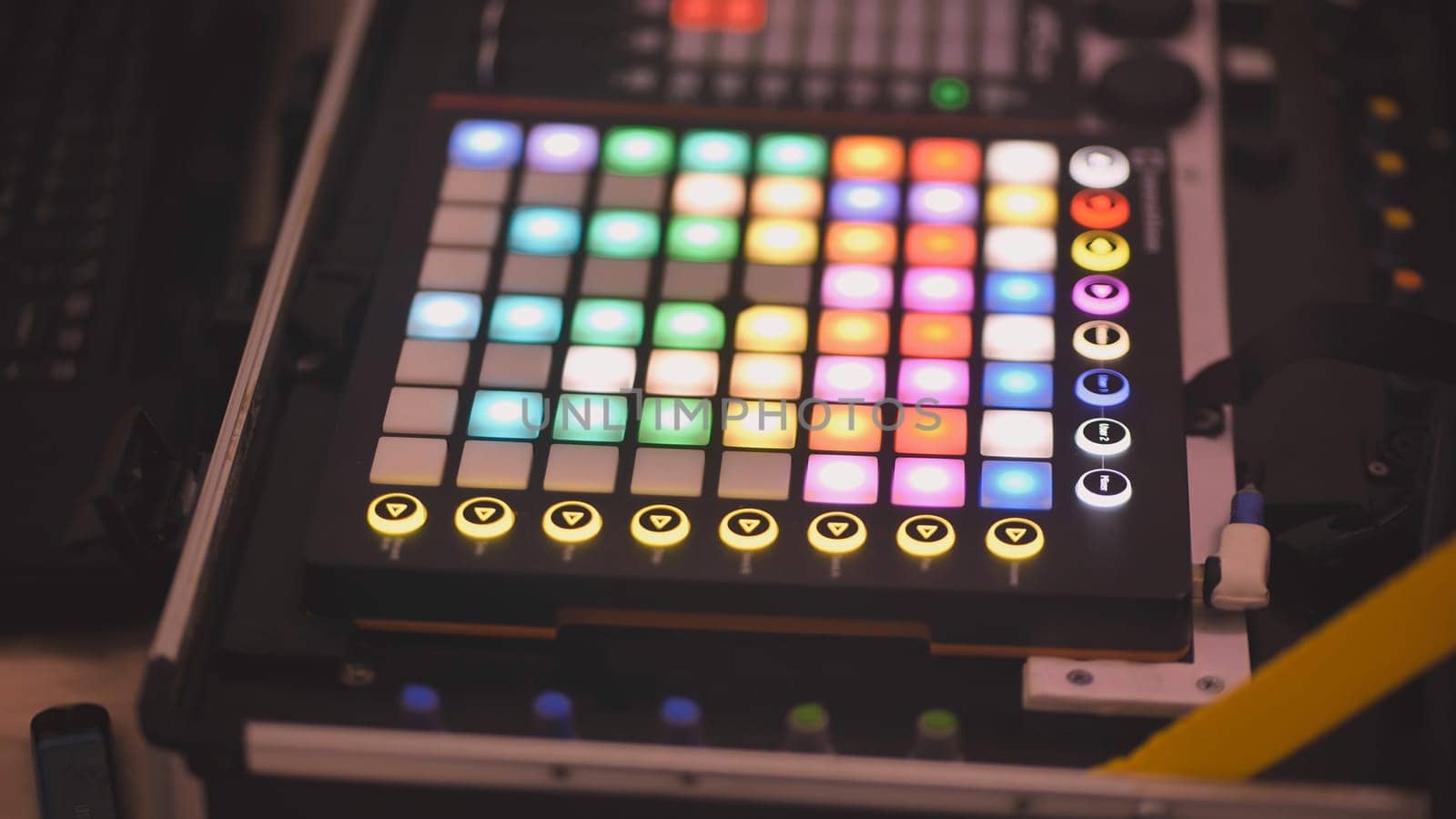 Launchpad control of light and music at the event