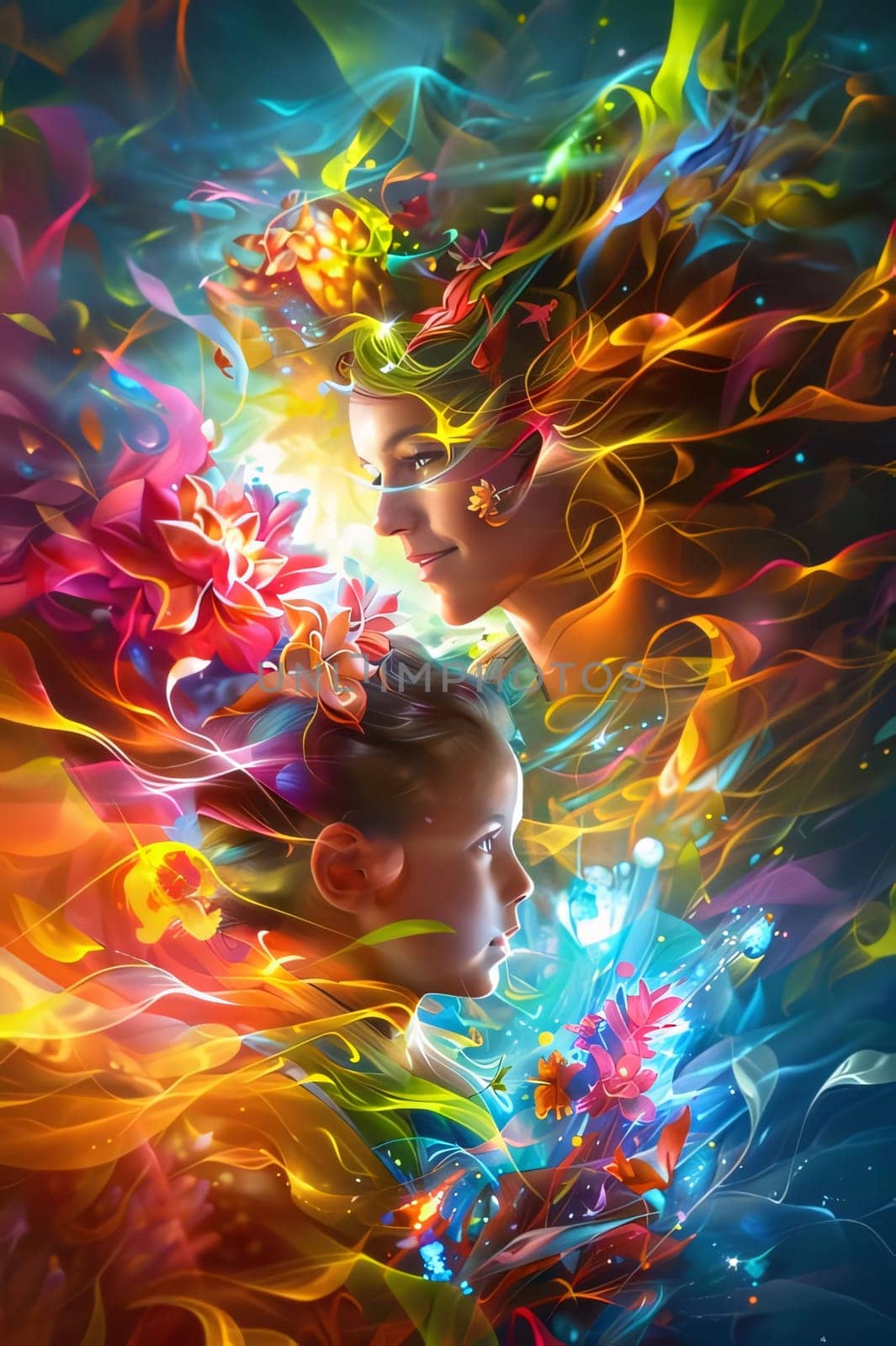 Vibrant Abstract Art with Flowing Colors and Shapes by ThemesS