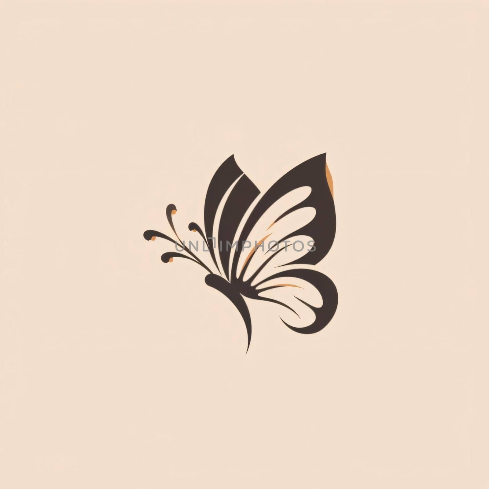 Beautiful spring illustration: Butterfly logo design vector template. Elegant butterfly logotype