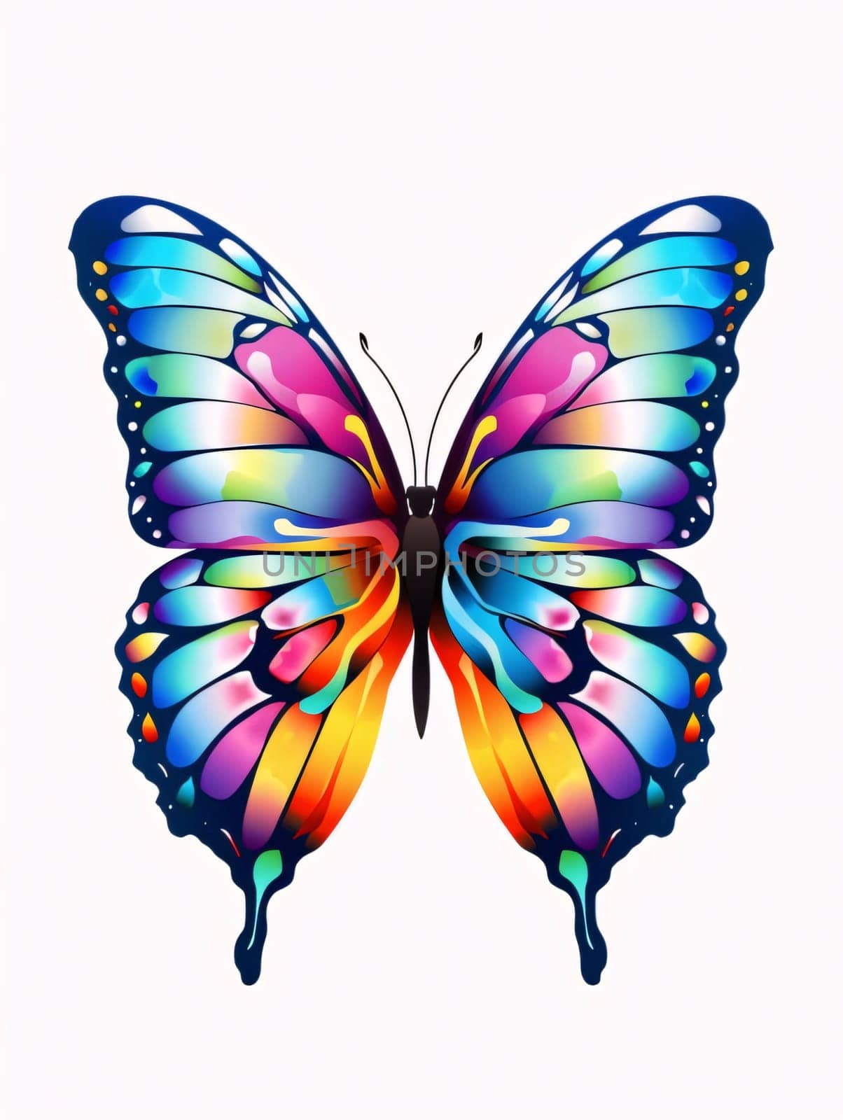 Colorful butterfly isolated on white background. Vector illustration. Eps 10. by ThemesS