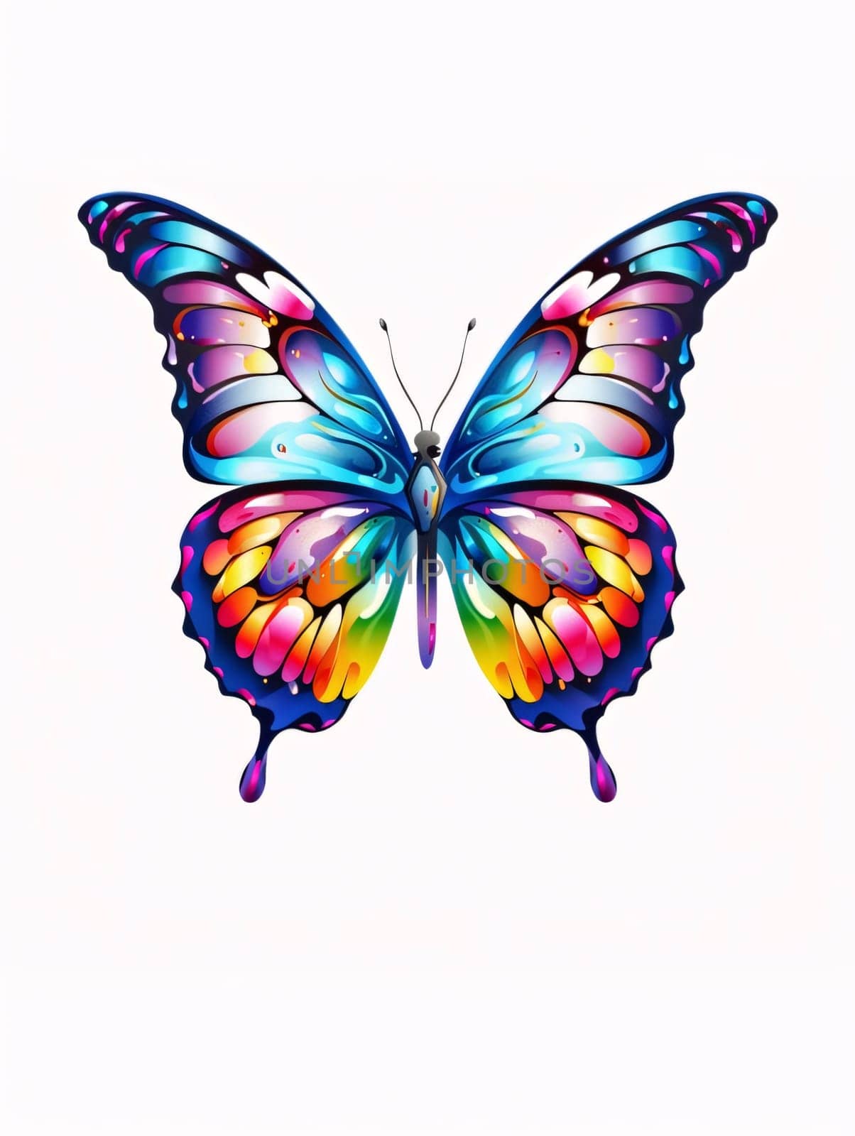 Colorful butterfly isolated on white background. Vector illustration. Eps 10. by ThemesS