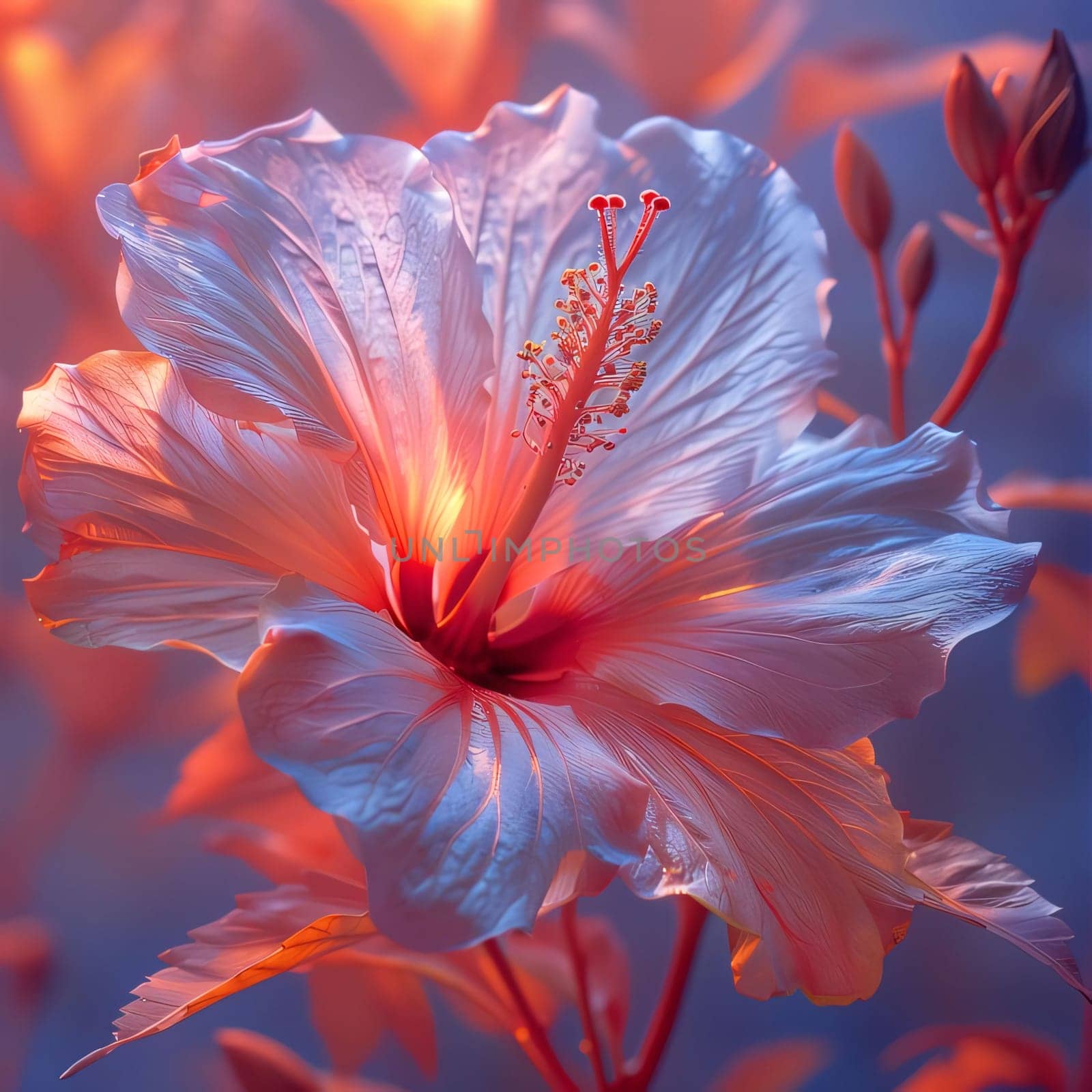 Pink flower, close-up photo, dark background. Flowering flowers, a symbol of spring, new life. by ThemesS