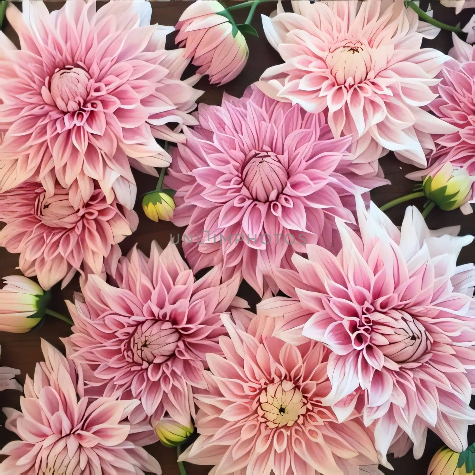 Bouquet of pink and white chrysanthemums. Flowering flowers, a symbol of spring, new life. A joyful time of nature waking up to life.