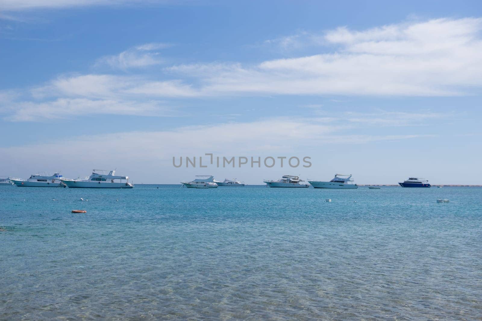 Beach Relaxation at the Red Sea. Fairy-tale Moments of a Sunny Day. The concept of tourism and sea travel.