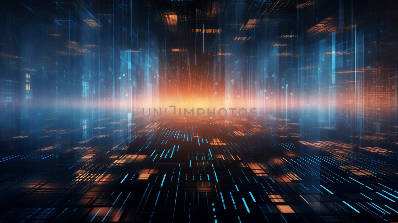 Abstract modern digital background as design for technology, AI, data, graphics, and concept