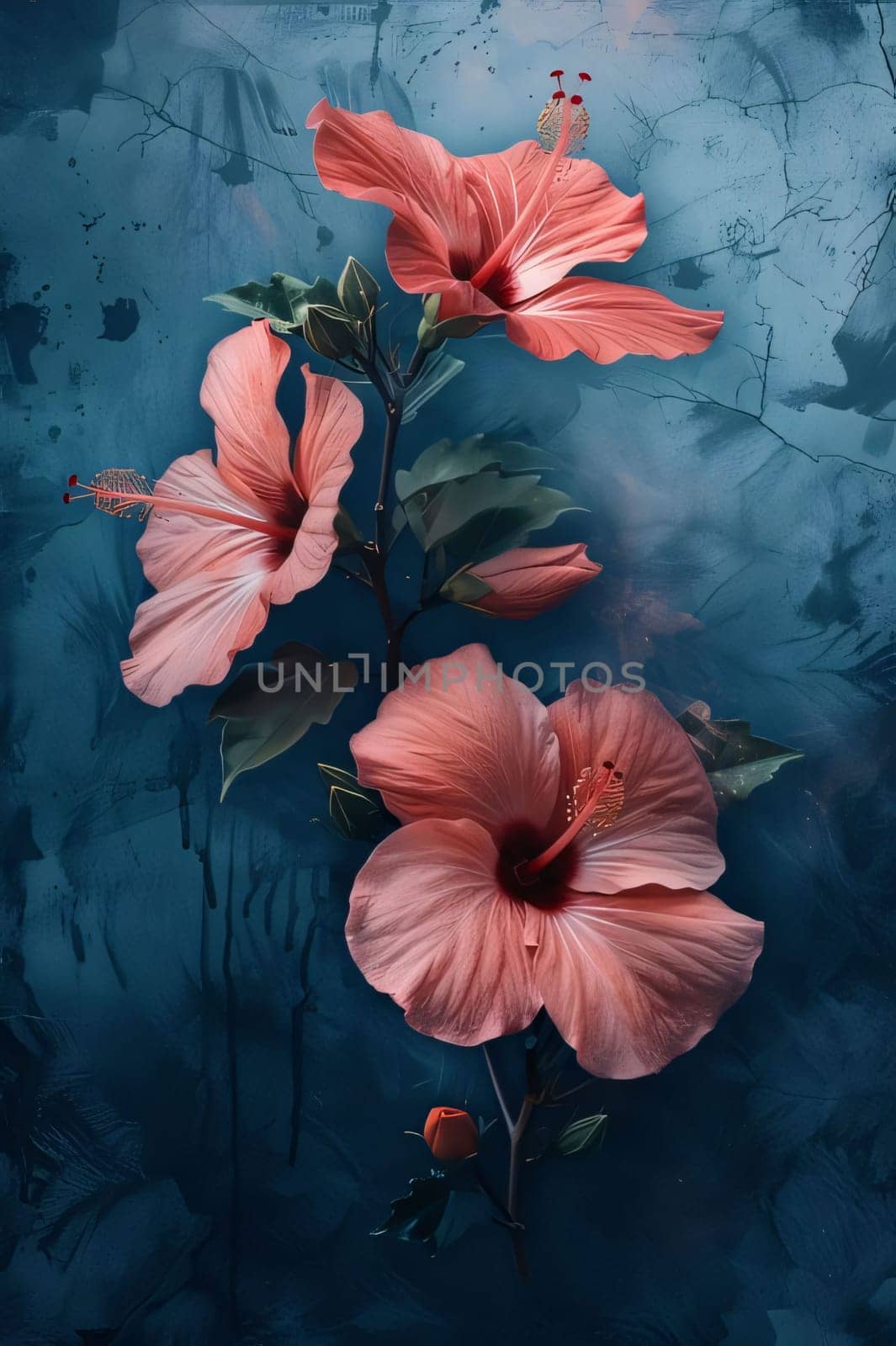 Picked pink flowers lying on a dark gray background. Flowering flowers, a symbol of spring, new life. A joyful time of nature waking up to life.