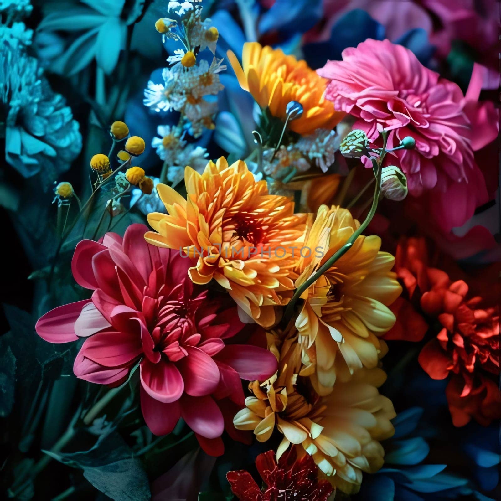 Colorful flowers, petals. Flowering flowers, a symbol of spring, new life. by ThemesS