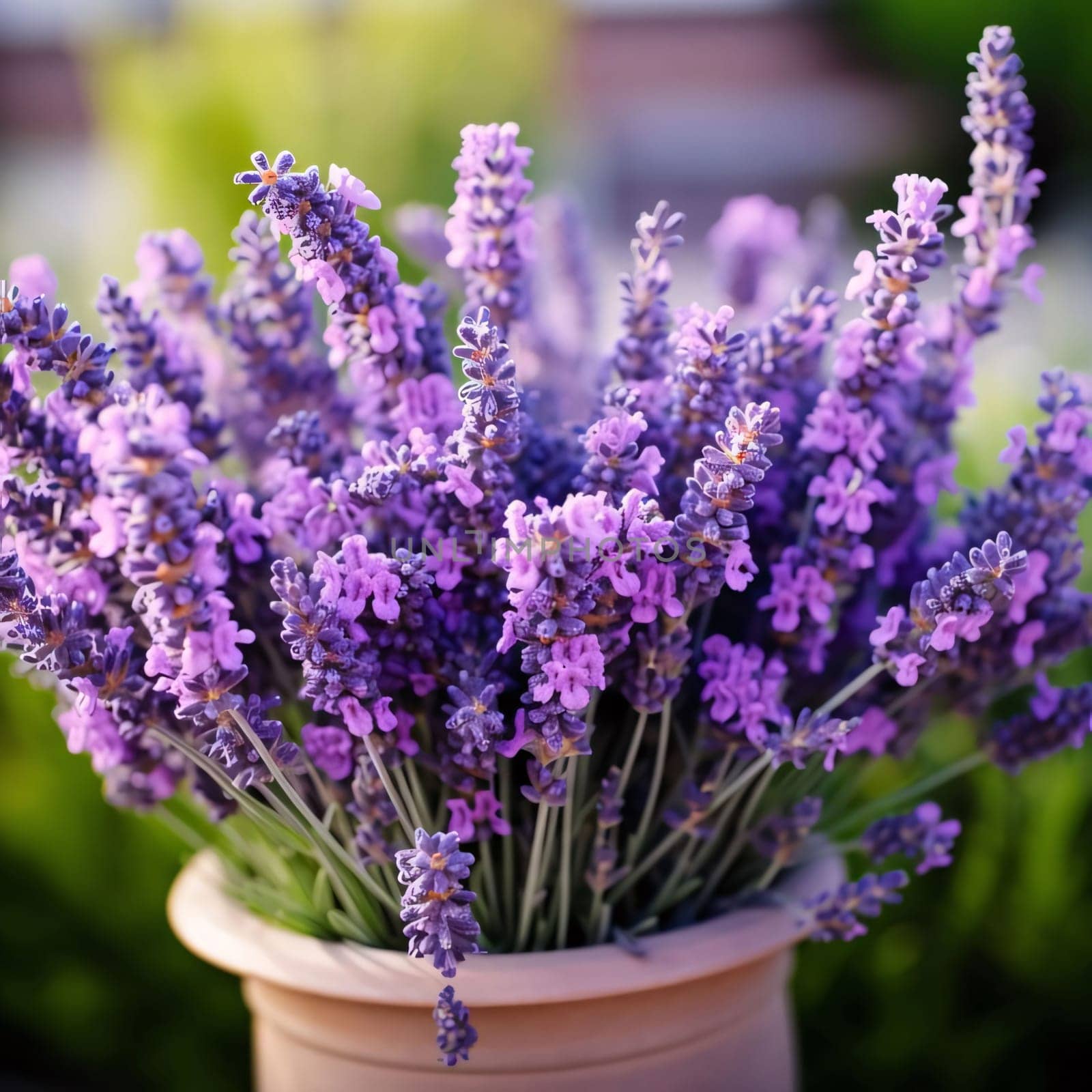 Lavender flowers close up photo.Flowering flowers, a symbol of spring, new life. by ThemesS