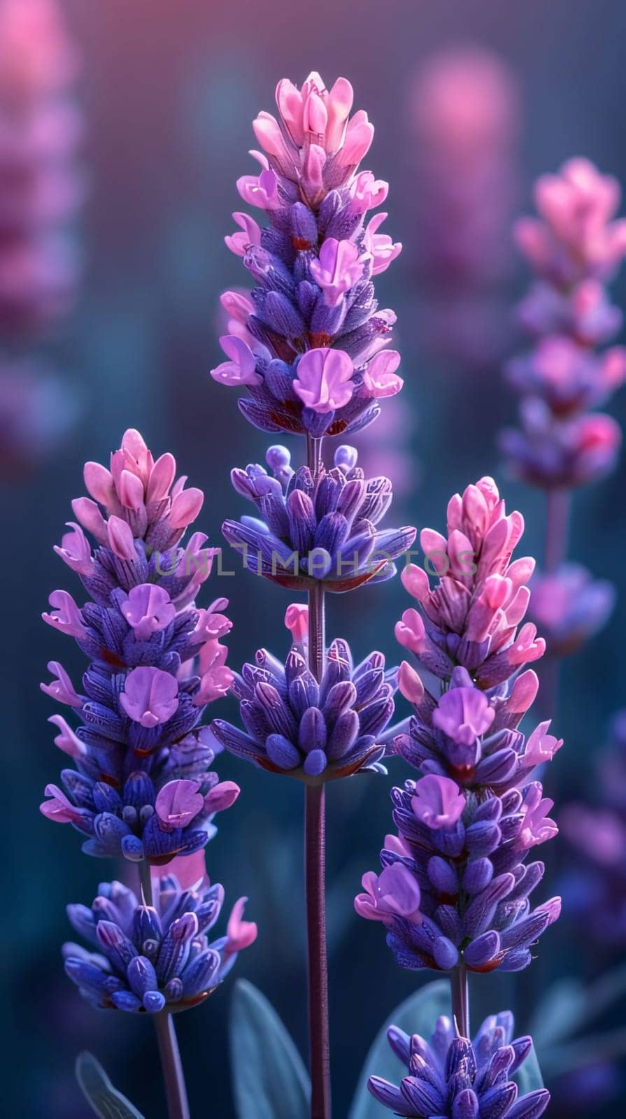 Purple flowers lavender petals close-up. Flowering flowers, a symbol of spring, new life. A joyful time of nature awakening to life.