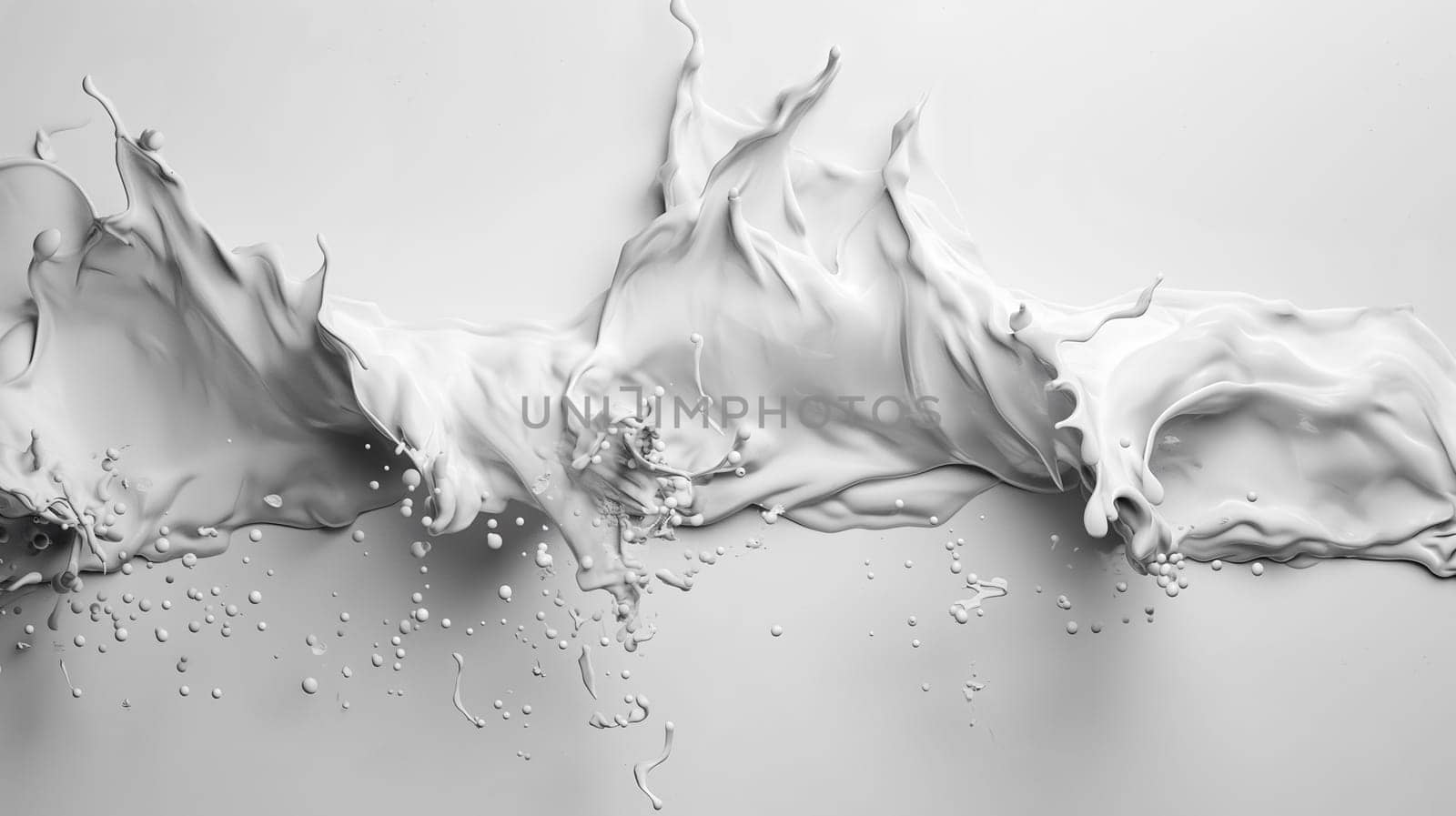 Dynamic Milk Splash on a Grey Background by chrisroll