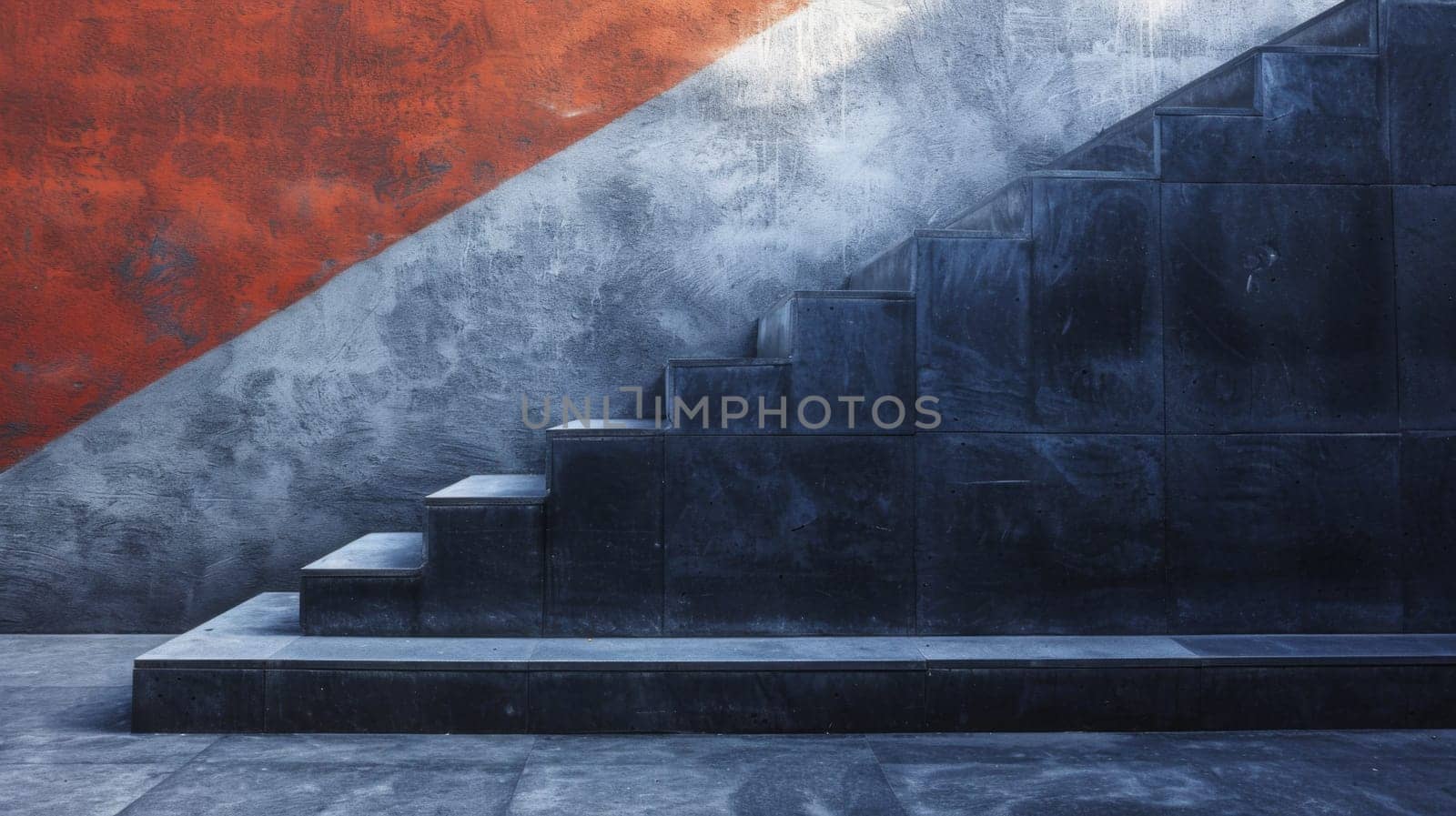 A man standing on a concrete wall with his back to the camera