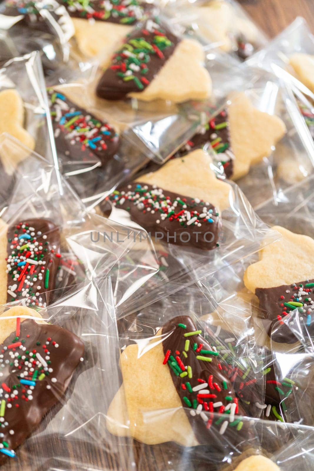 Festive Cookie Packaging with Chocolate-Dipped Christmas Delights by arinahabich
