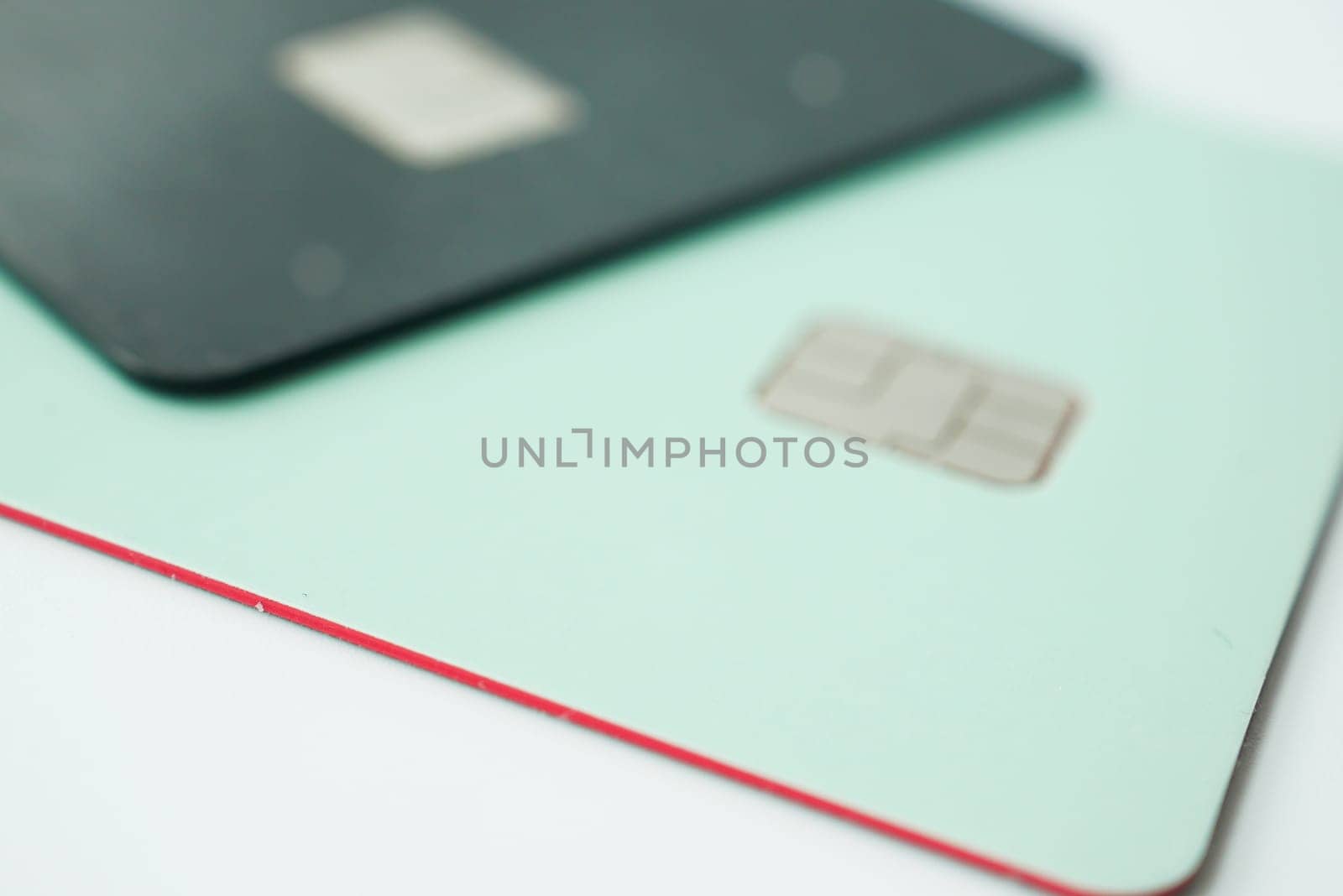 close up of credit cards on wooden background by towfiq007